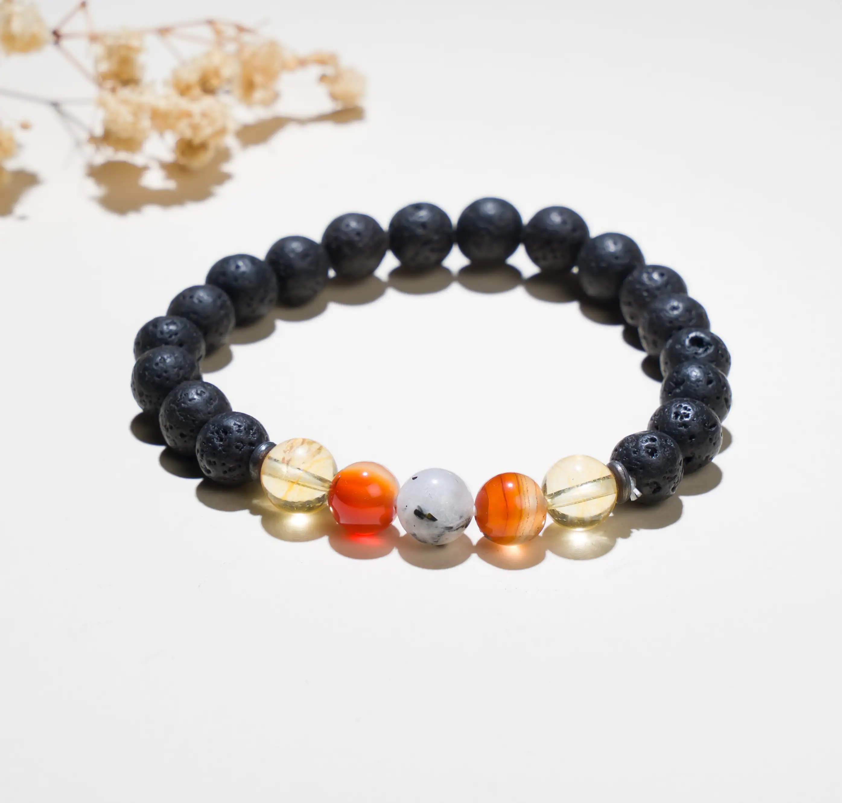 8mm PCOD-PCOS Remedy Lava Crystal Bracelet - image 1