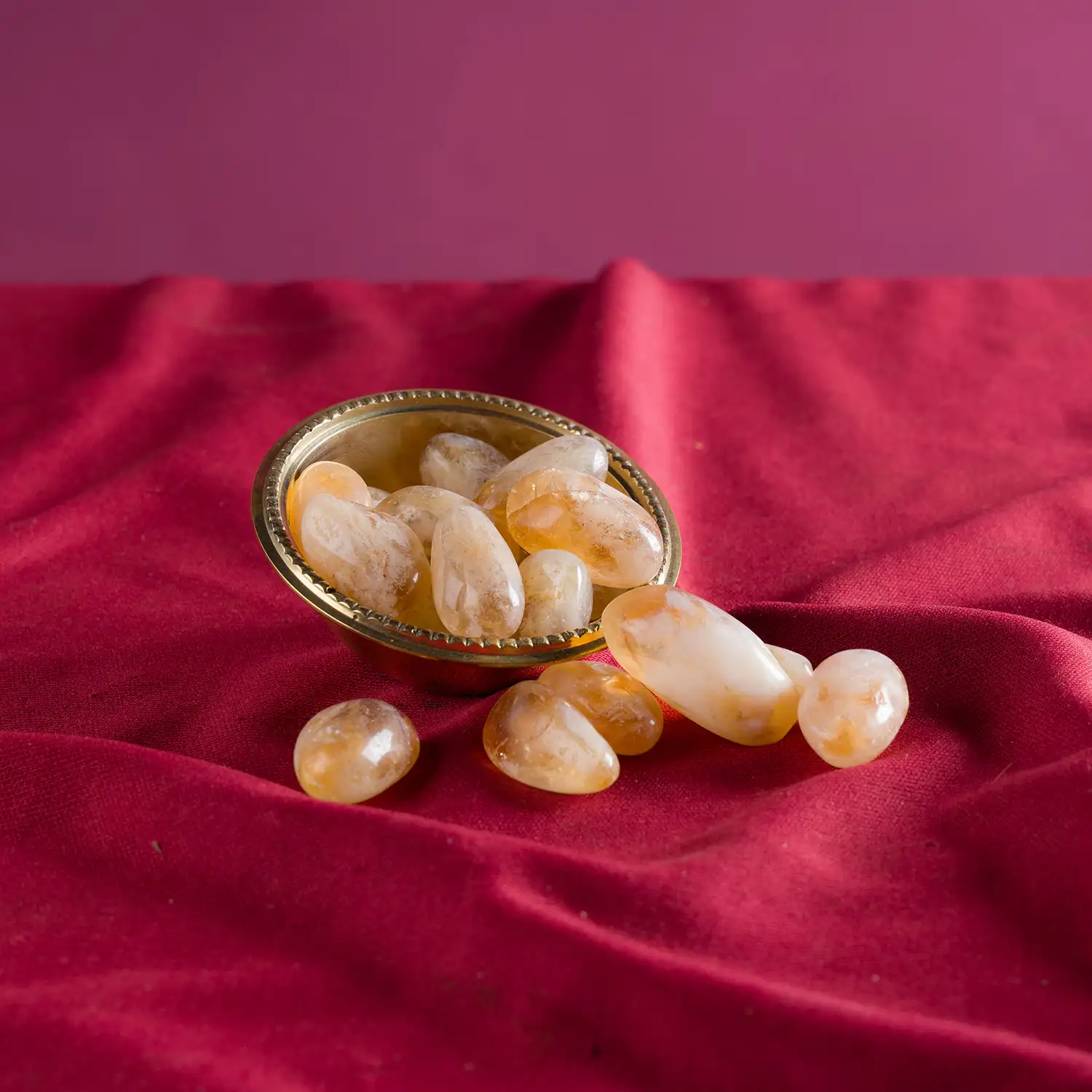 Citrine crystal tumble stones - image 2