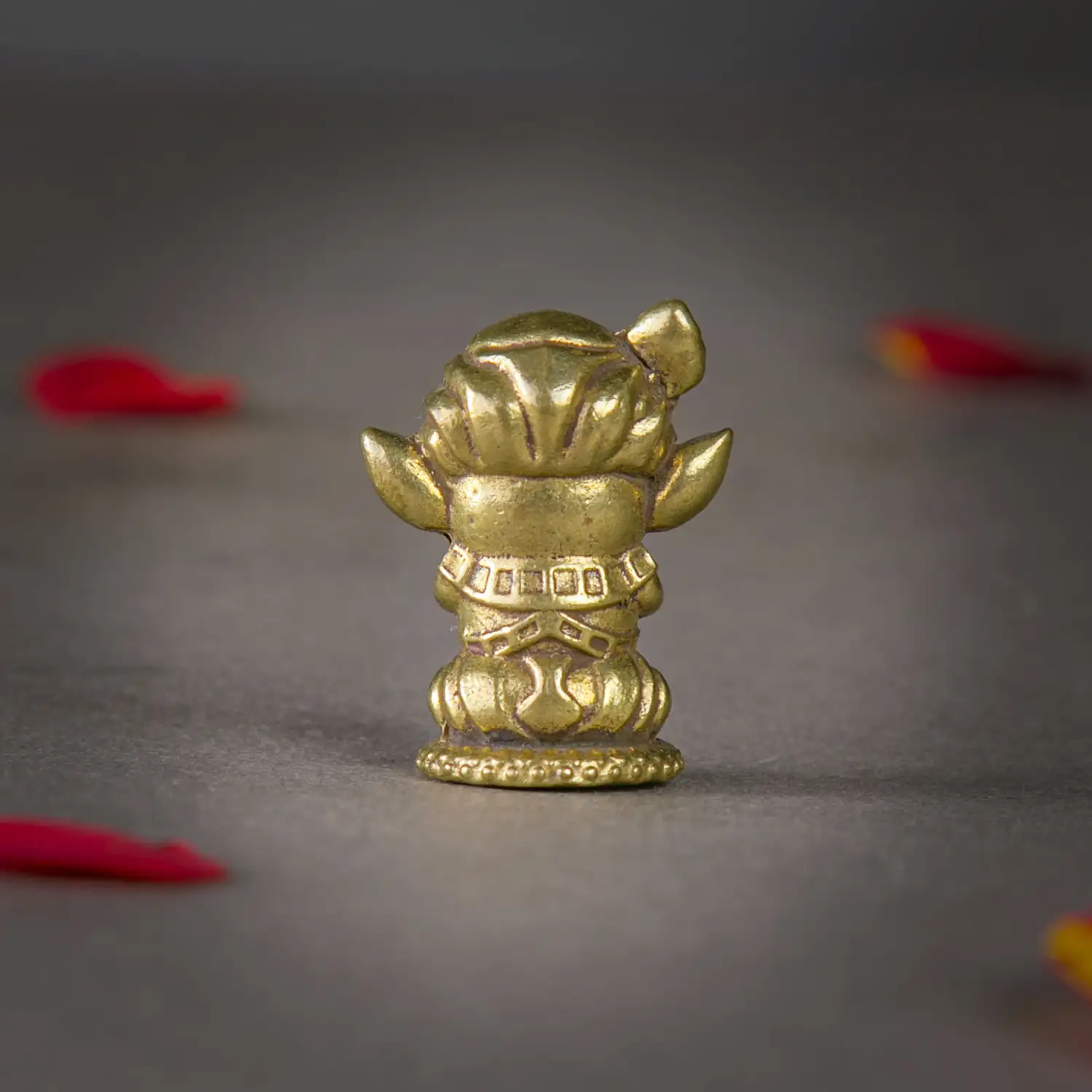 1 inch Mini Brass Laughing Ganesha idol - image 2
