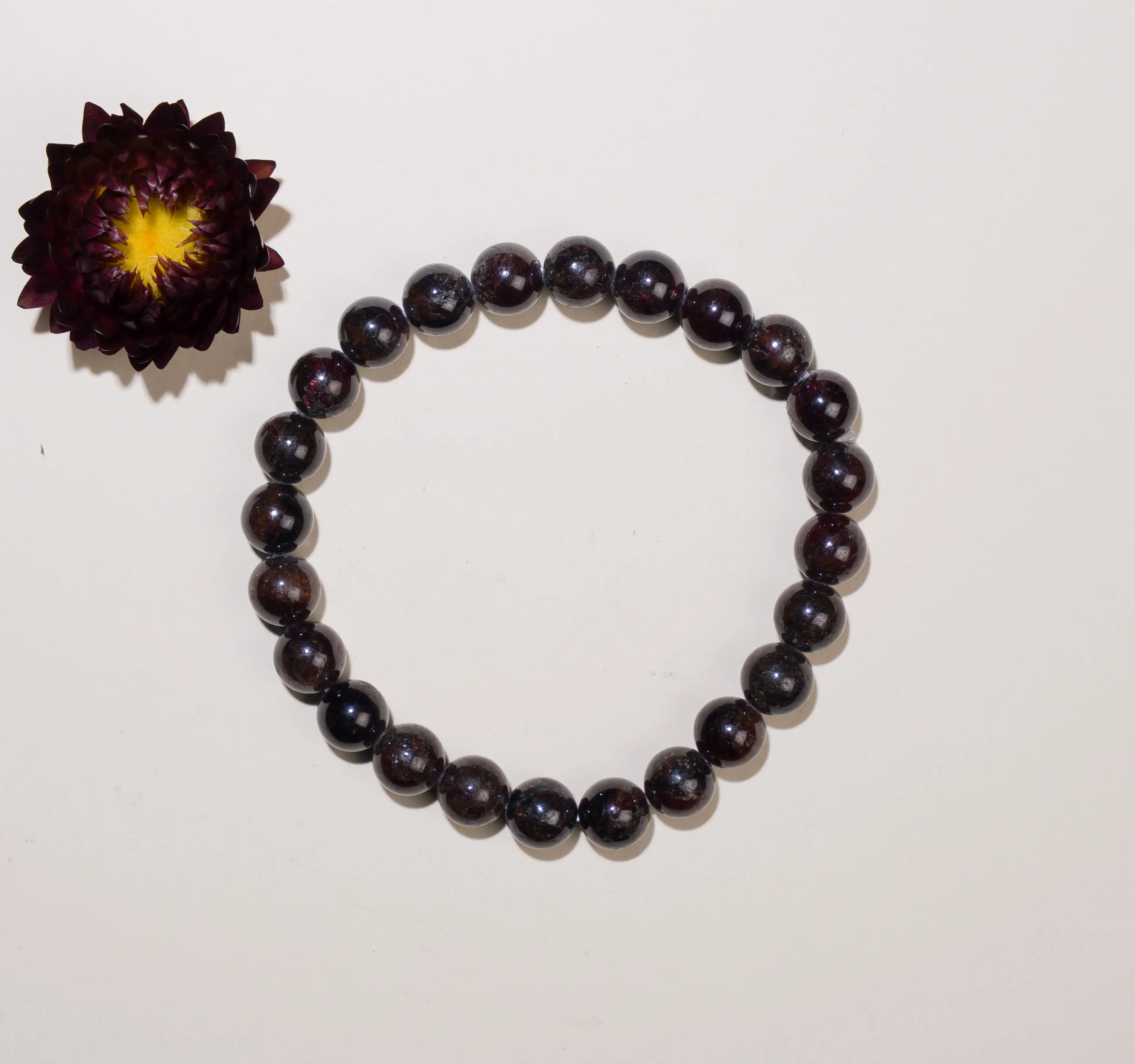 Garnet Crystal stone Bracelet (8mm) - image 2