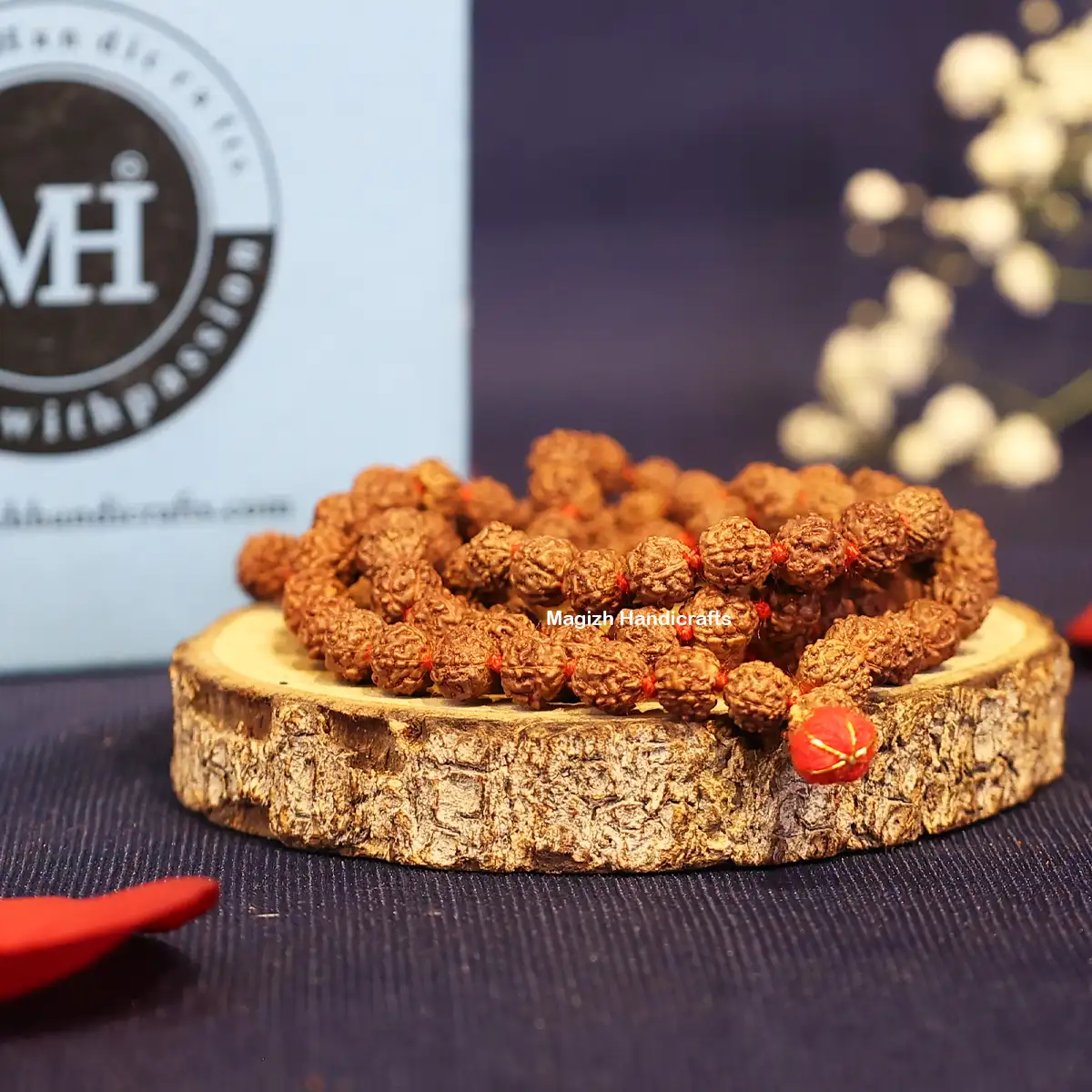 Original Rudhraksham natural color 108 Beads - 8mm - image 1