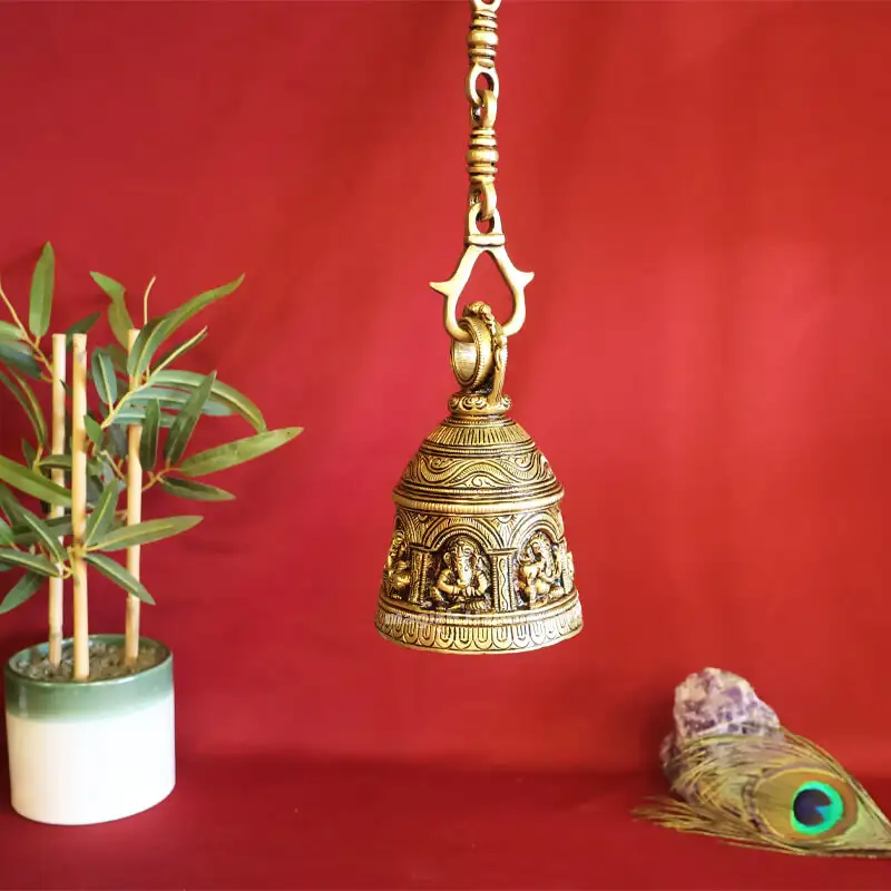 6 inches Ganesha Hanging Chain Bell SC - image 1