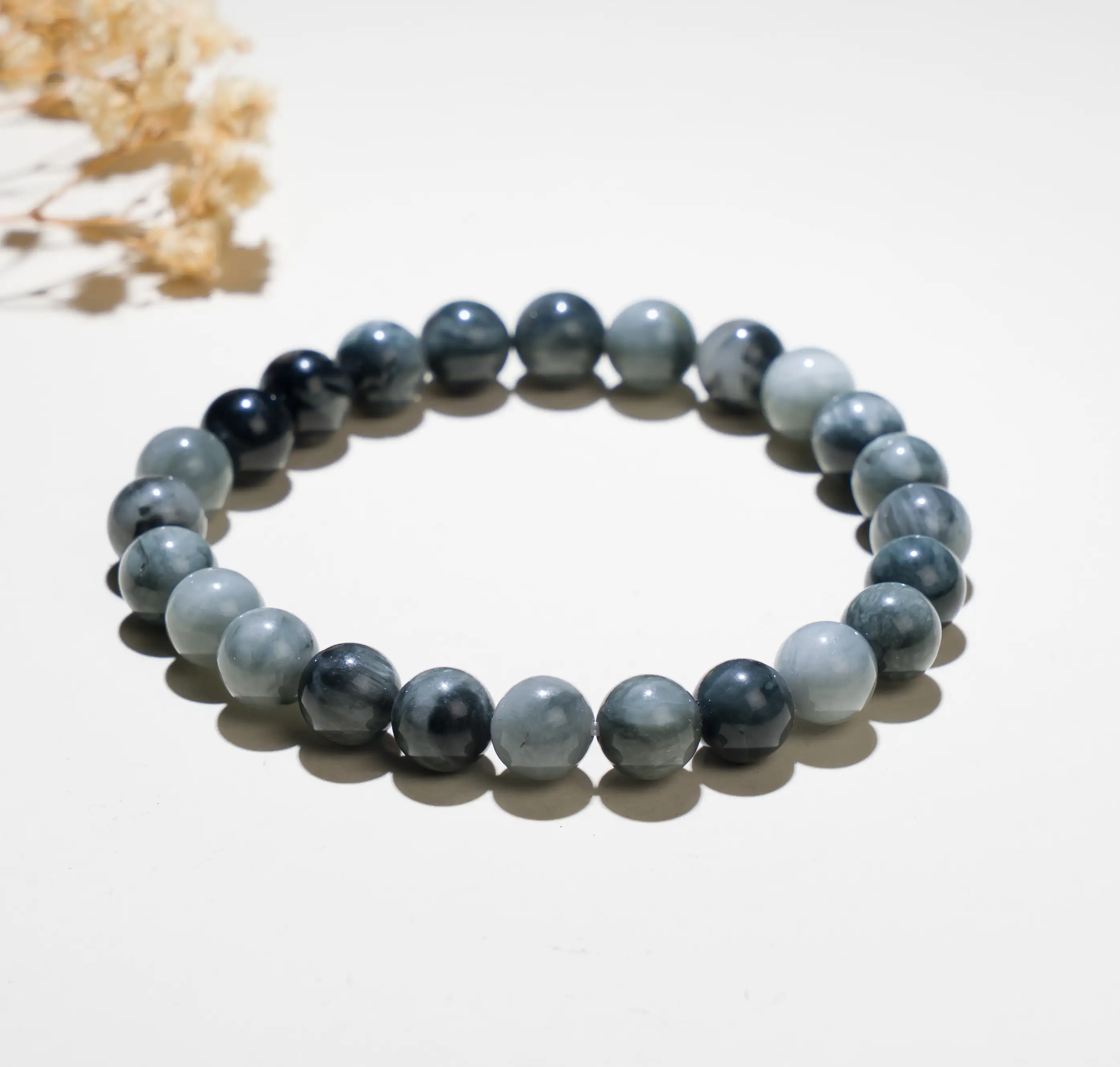 8 mm Black cat eye Crystal Bracelet - image 1