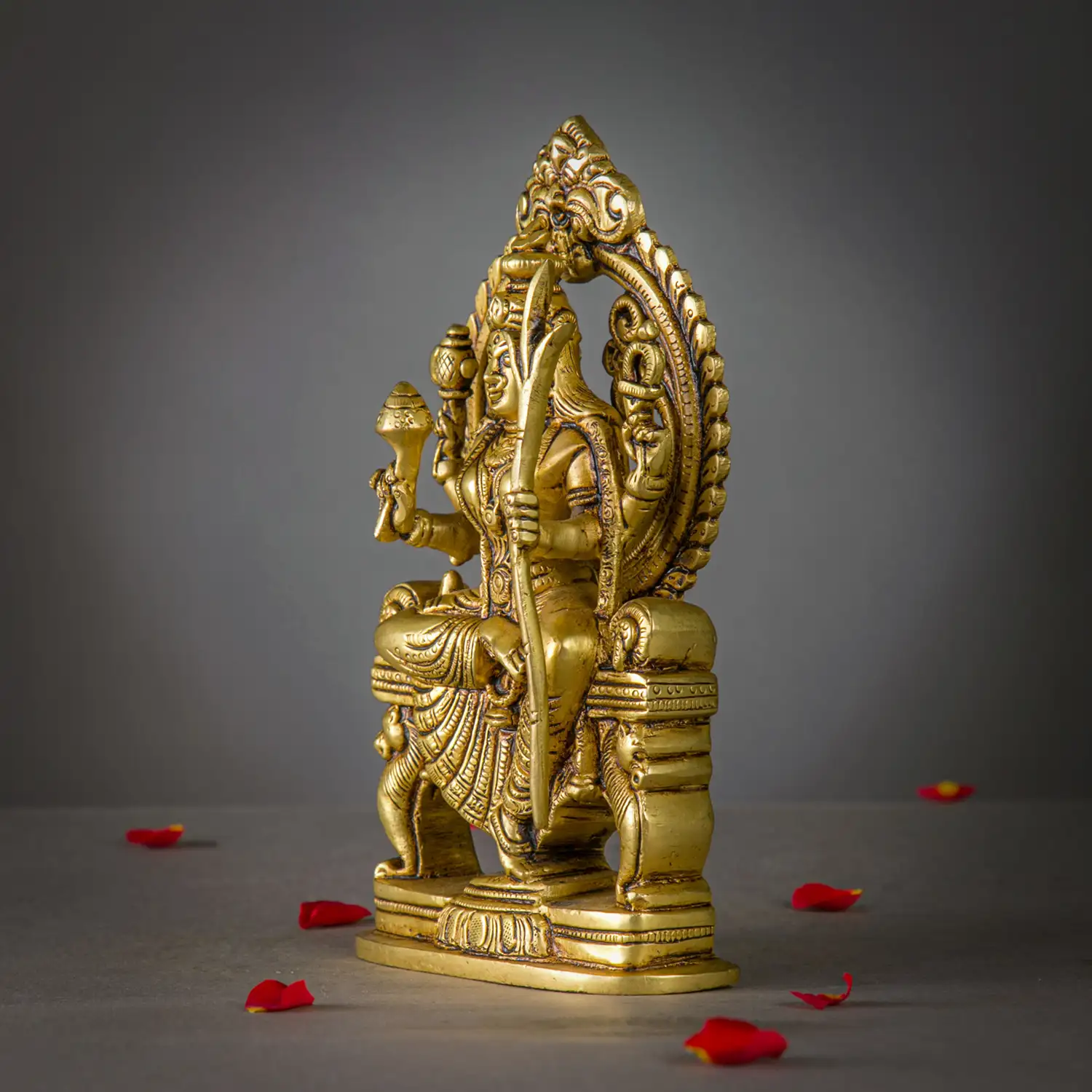 7.5 inches Brass Lalitha amman idol - image 2