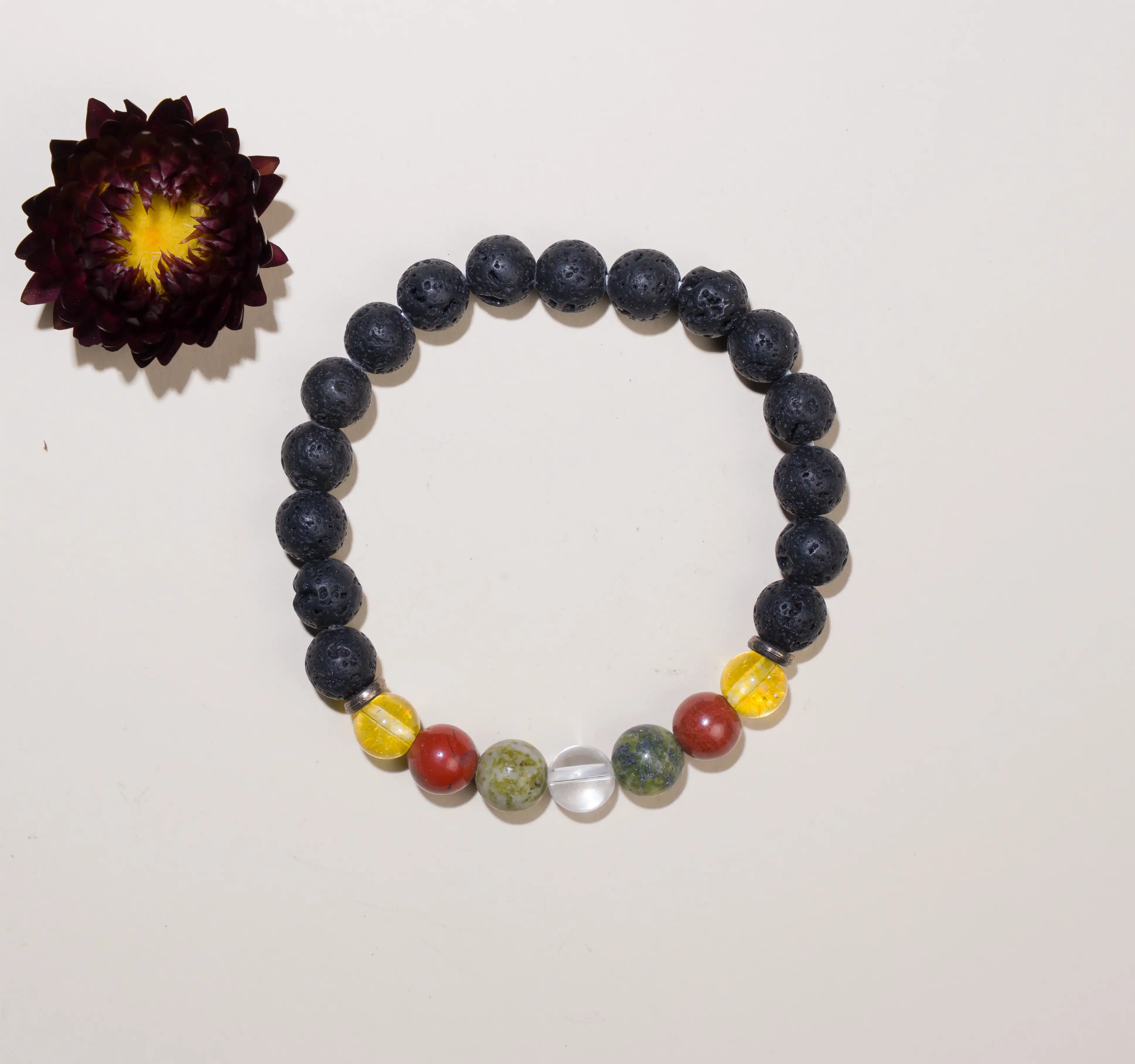 8mm Diabetes Remedy Lava Crystal Bracelet - image 2