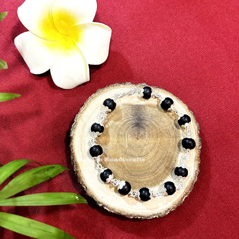 Original karungali Pure Silver cup Bracelet-8mm - image 2