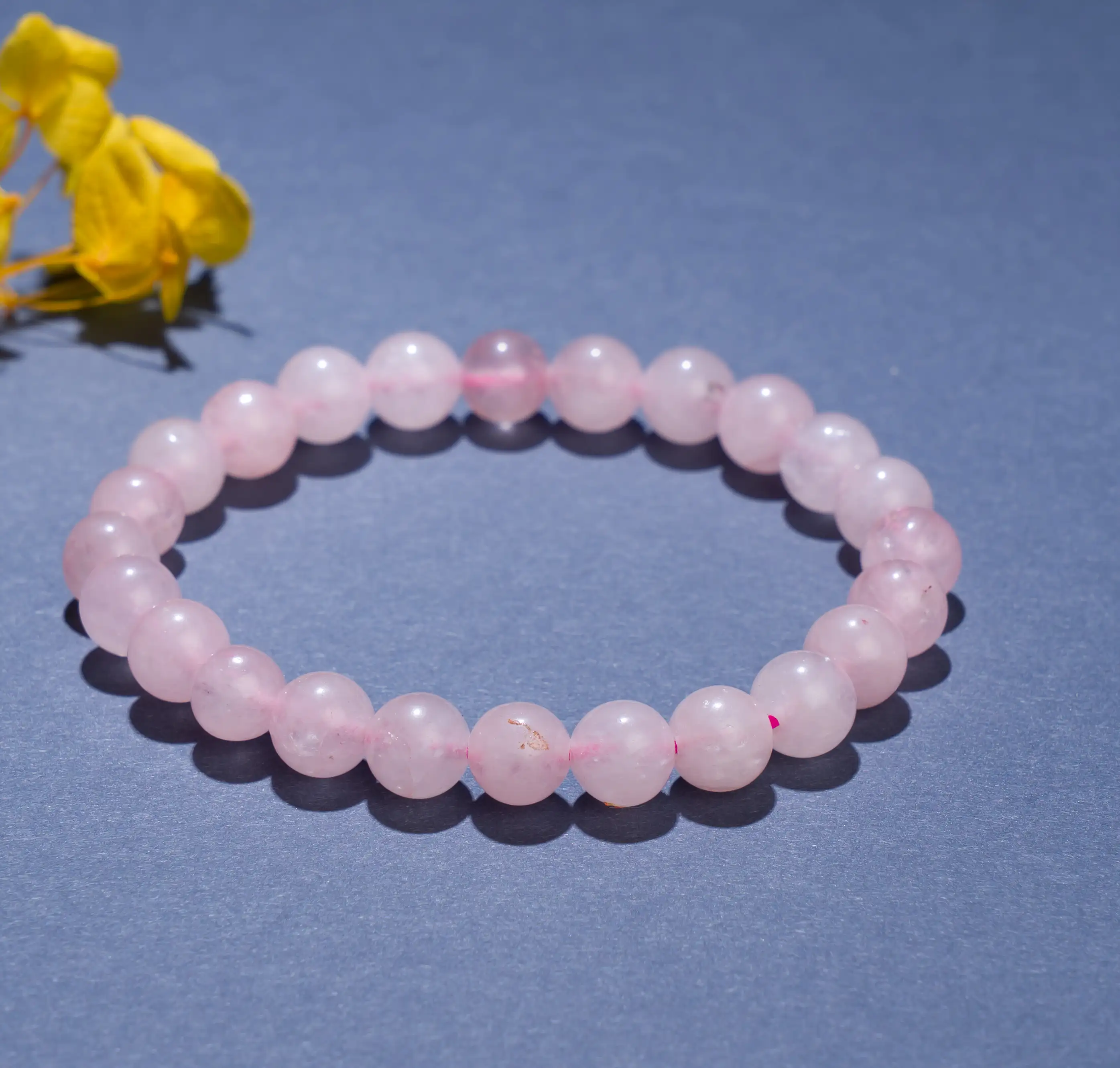 Rose Quartz Crystal stone Bracelet (8 mm) - image 1