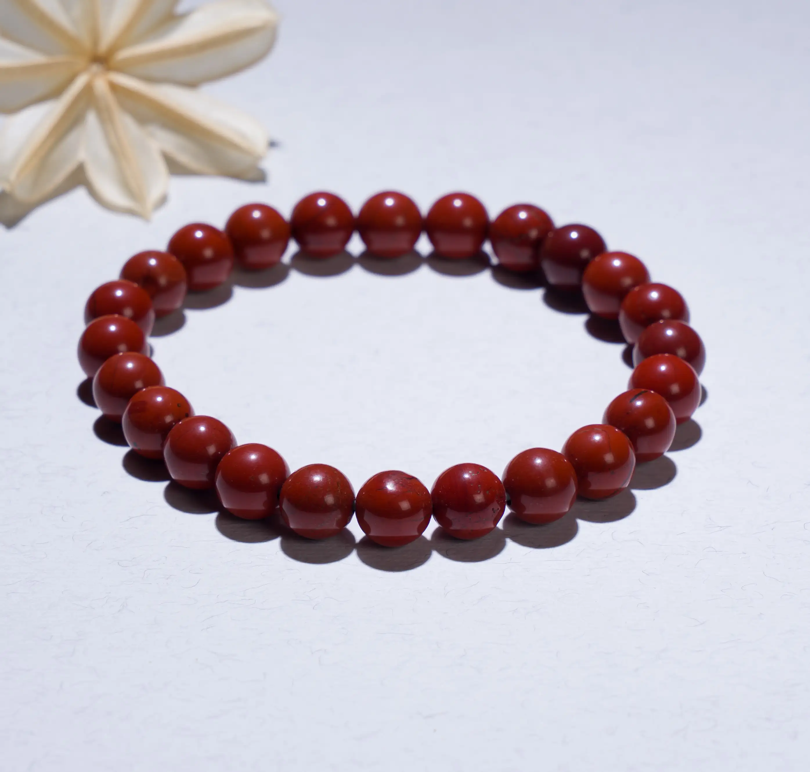 8mm Red Jasper Crystal Bracelet - image 1