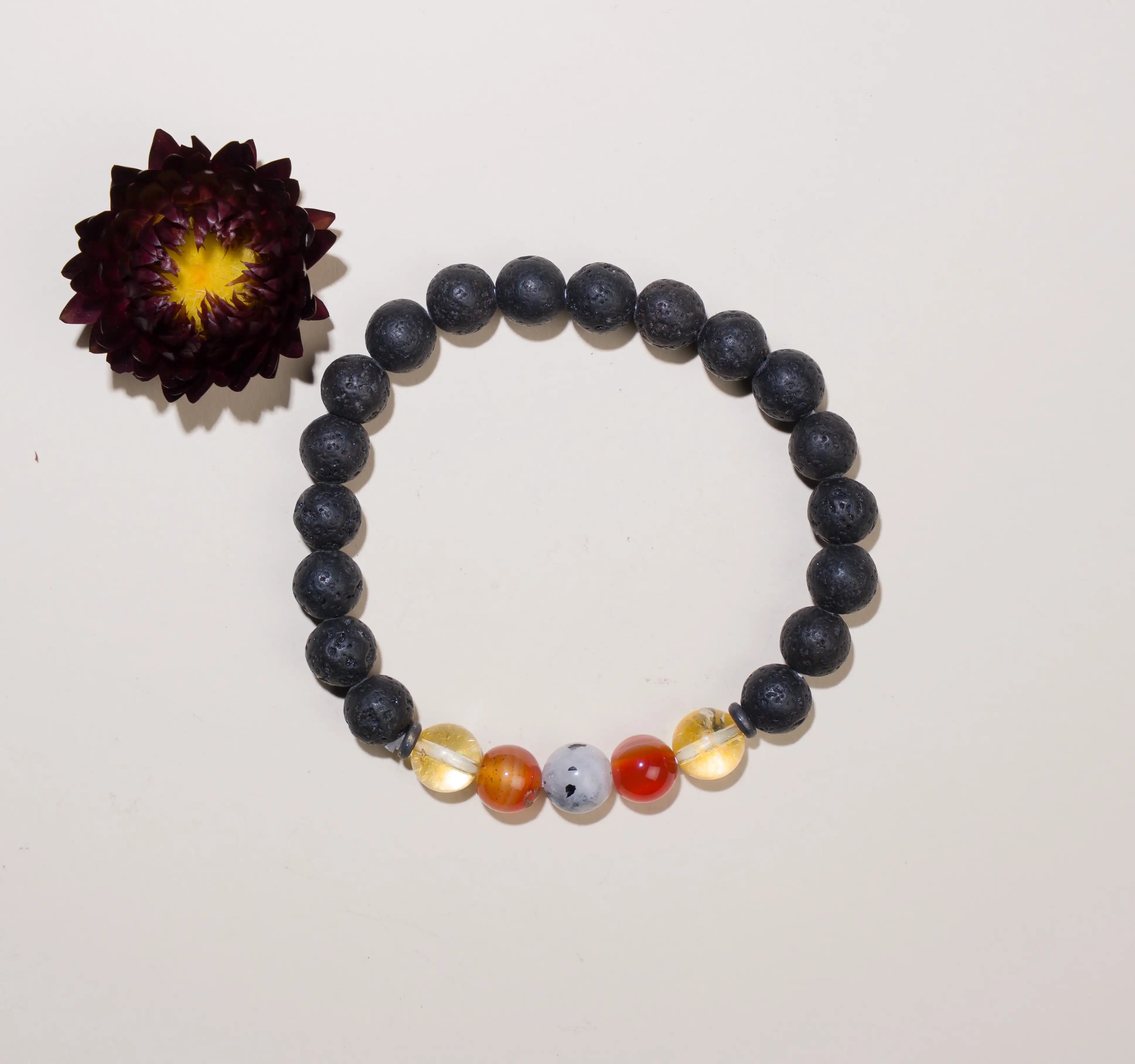 8mm PCOD-PCOS Remedy Lava Crystal Bracelet - image 2