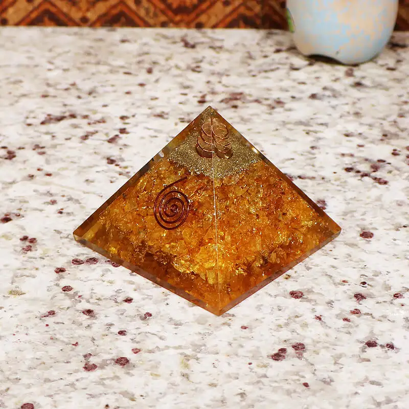 3 inches Citrine Crystal Pyramid - image 1