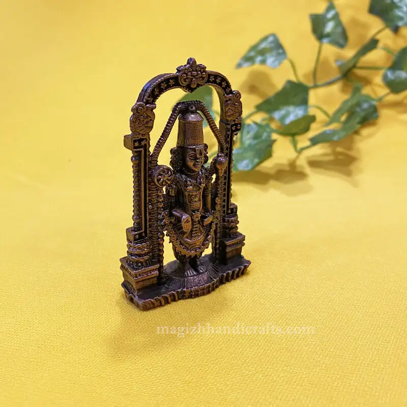 2.5 inches Copper Frame Lord Balaji idol - image 2