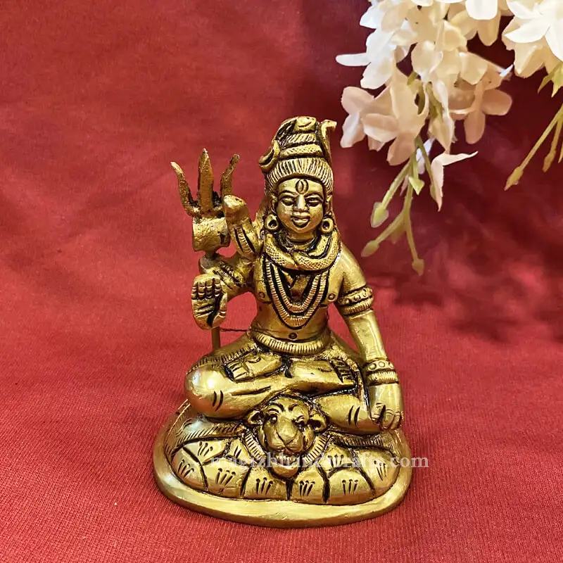 4 inches Brass sitting Lord Shiva idol - SC - image 1