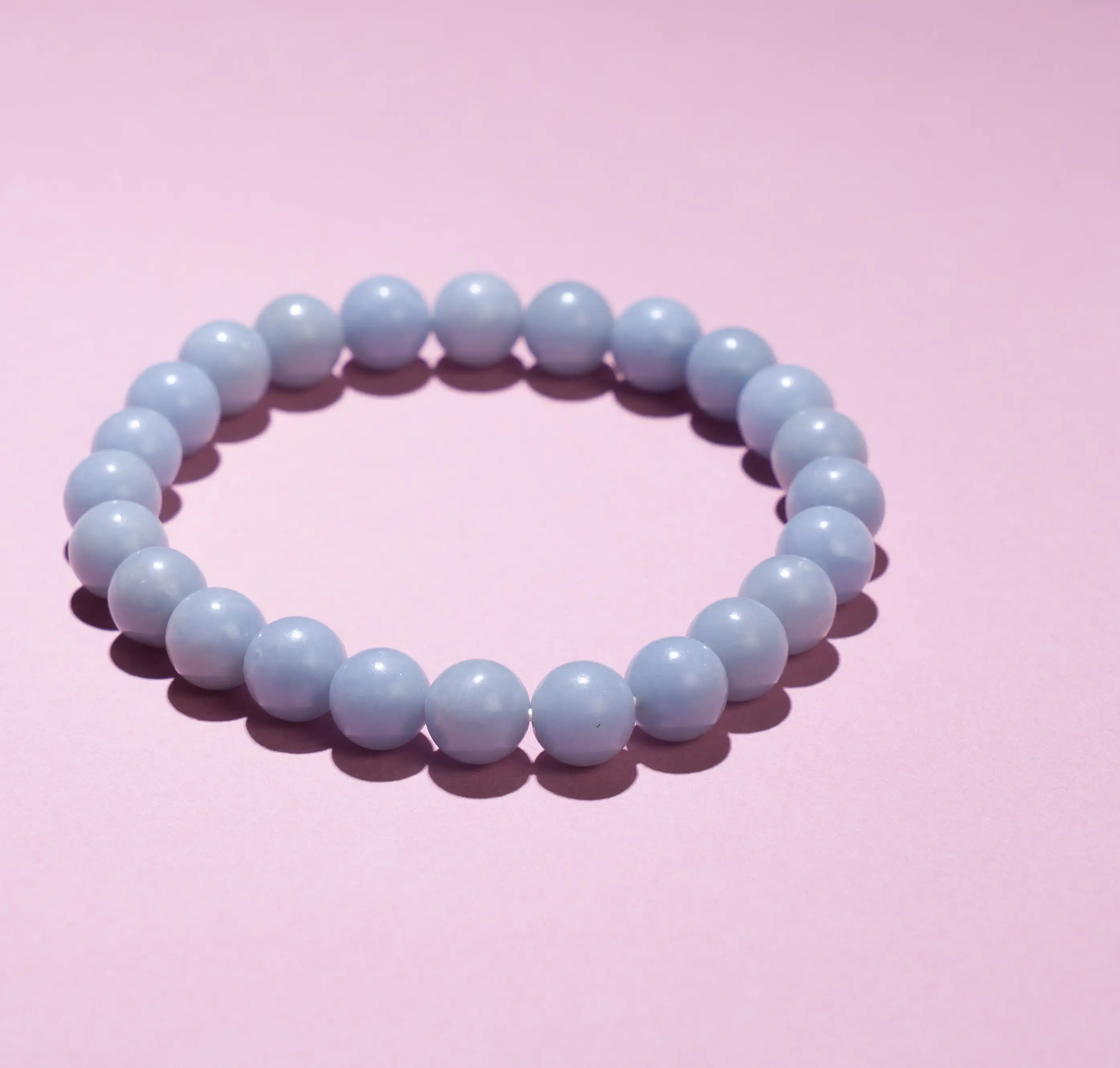 8mm Angelite crystal stone bracelet - image 2