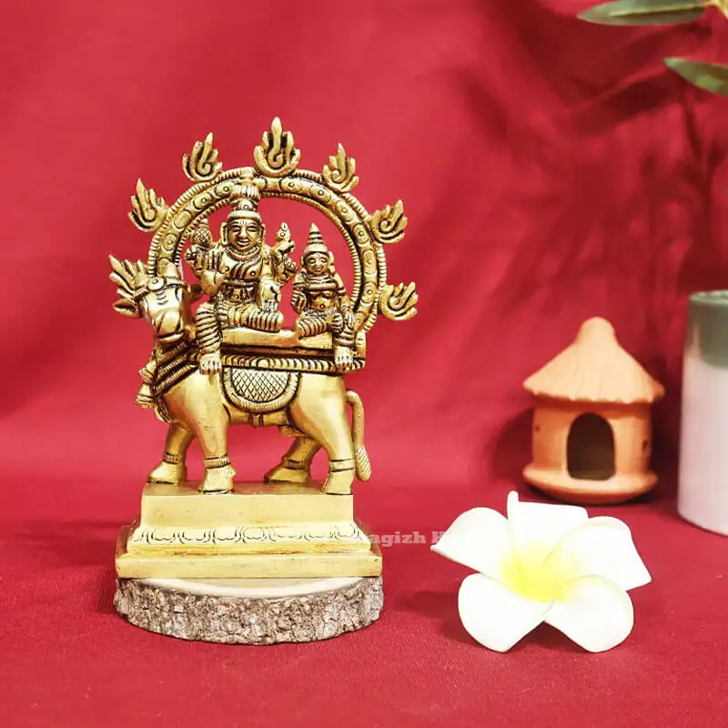 5.5 inches Brass Shivan parvathi Pradhosha Nayagar - image 1