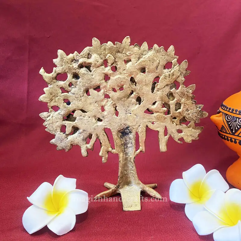 7.5 inches table top Brass karpaga vriksham tree - image 2