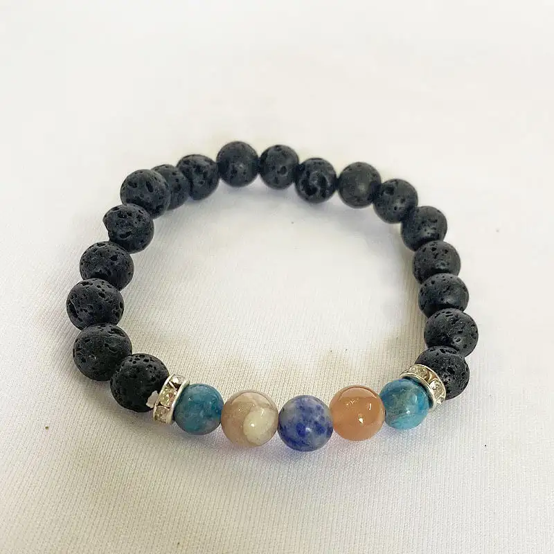 Weight Loss Lava Crystal stone Bracelet Natural finish (8 mm) - image 1