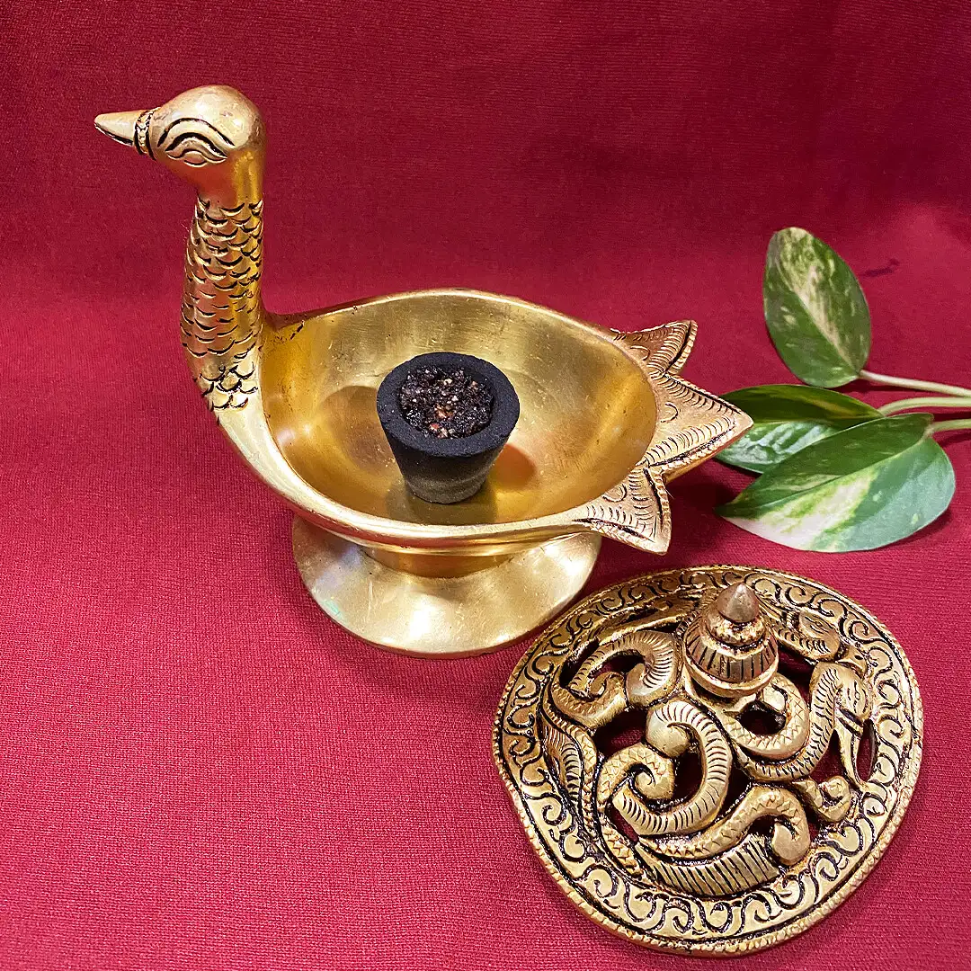 Brass Duck Sambarani holder Big - image 2