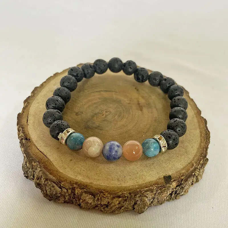Weight Loss Lava Crystal stone Bracelet Natural finish (8 mm) - image 2