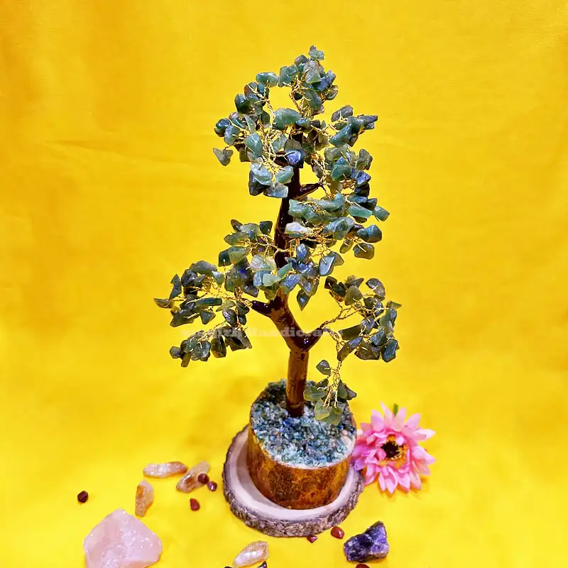 Green Jade crystal stone tree for Good luck - image 2