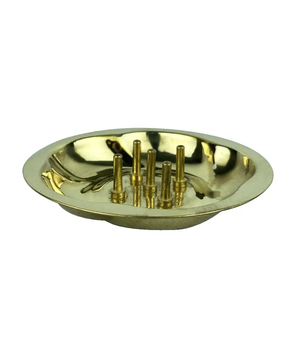 Brass Lotus Agarbathi Holder ash catcher - image 2