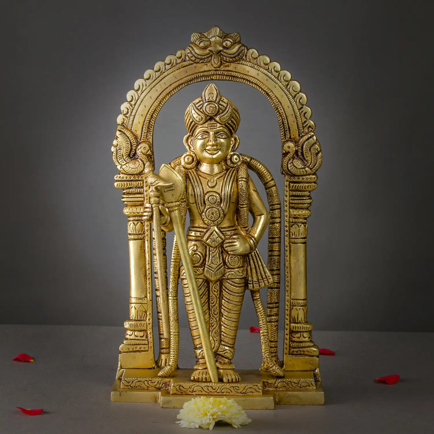 12 inches brass god Rajaalangaram Palani Murugan idol - image 1