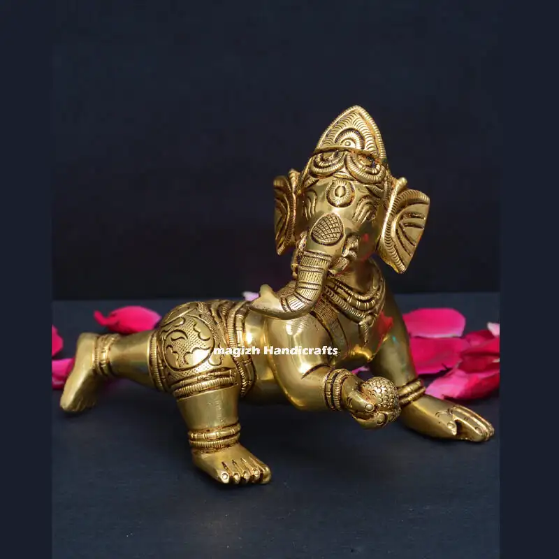 Brass Bala Ganapathy Idol - image 1