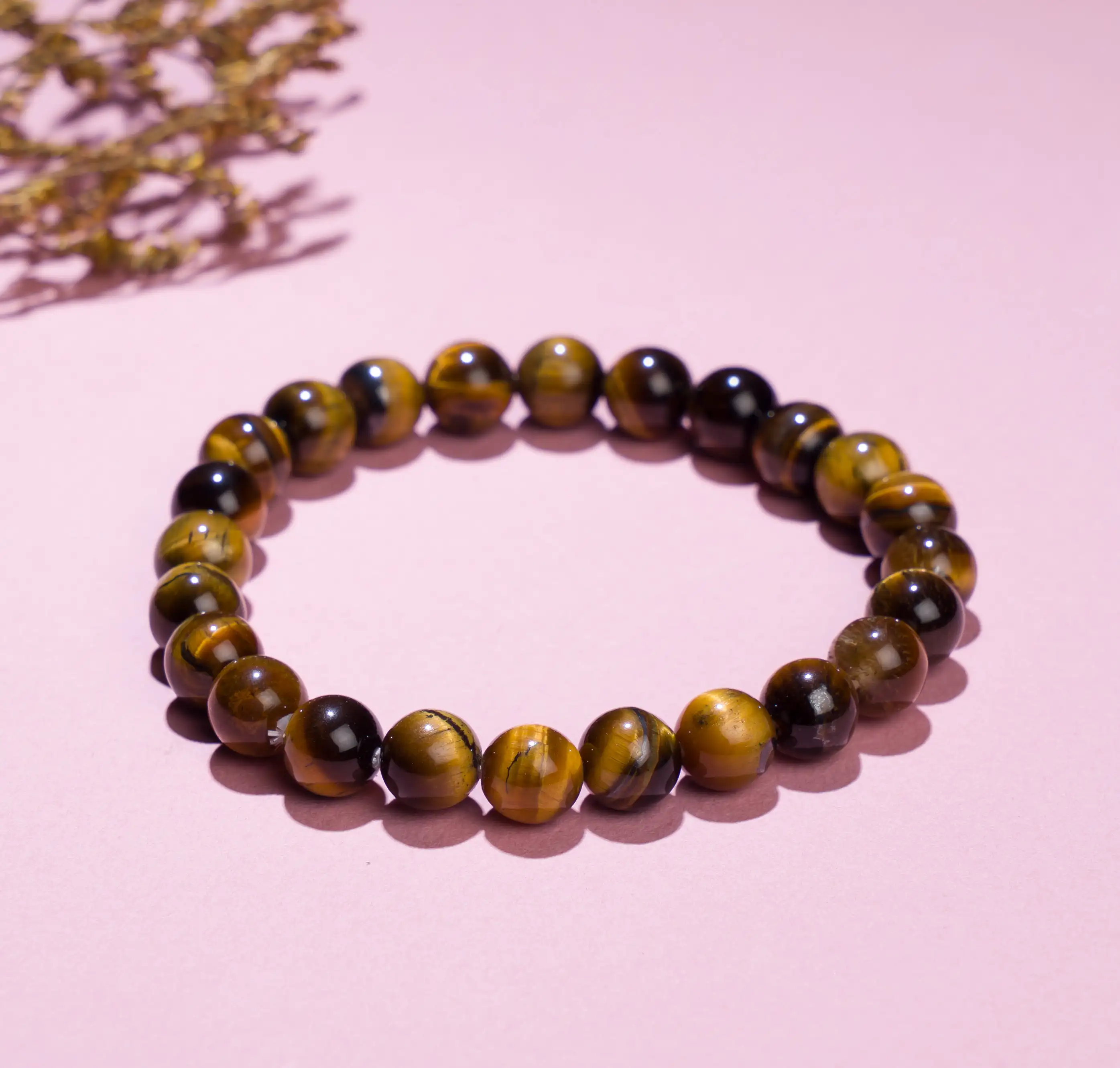 8mm Tiger Eye Crystal Bracelet - image 1