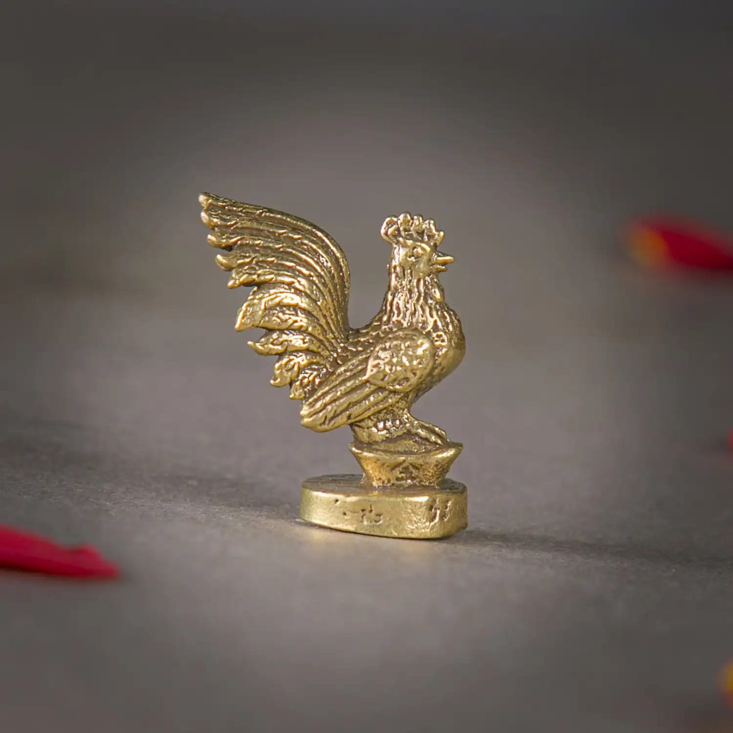 1 inch Brass miniature Murugan Seval idol - image 1