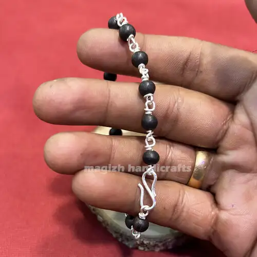 Original Silver 100% Karungali Bracelet 6mm - image 1