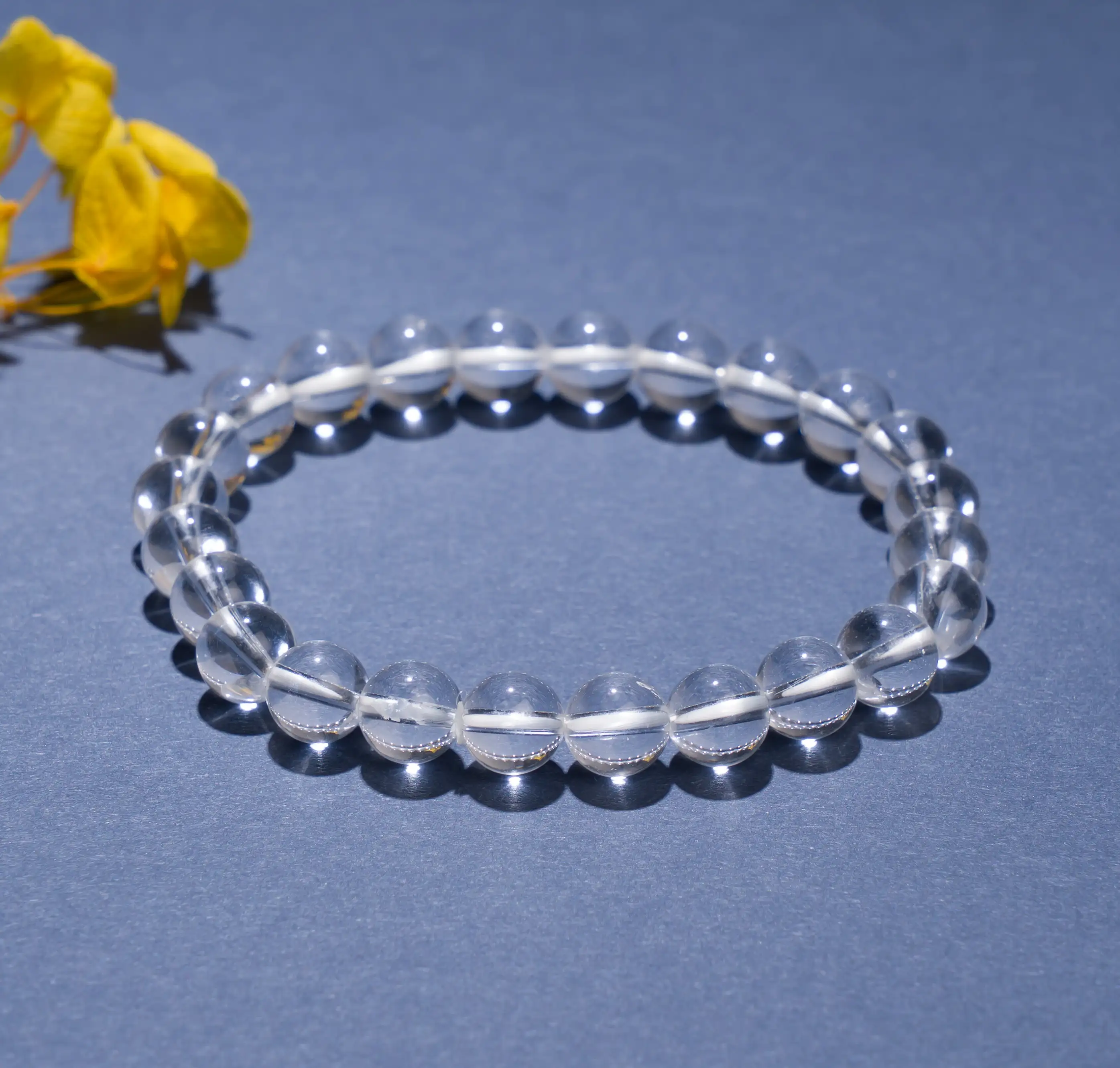 Divine Spadigam Crystal Bracelet - 8mm Beaded Elegance - image 1