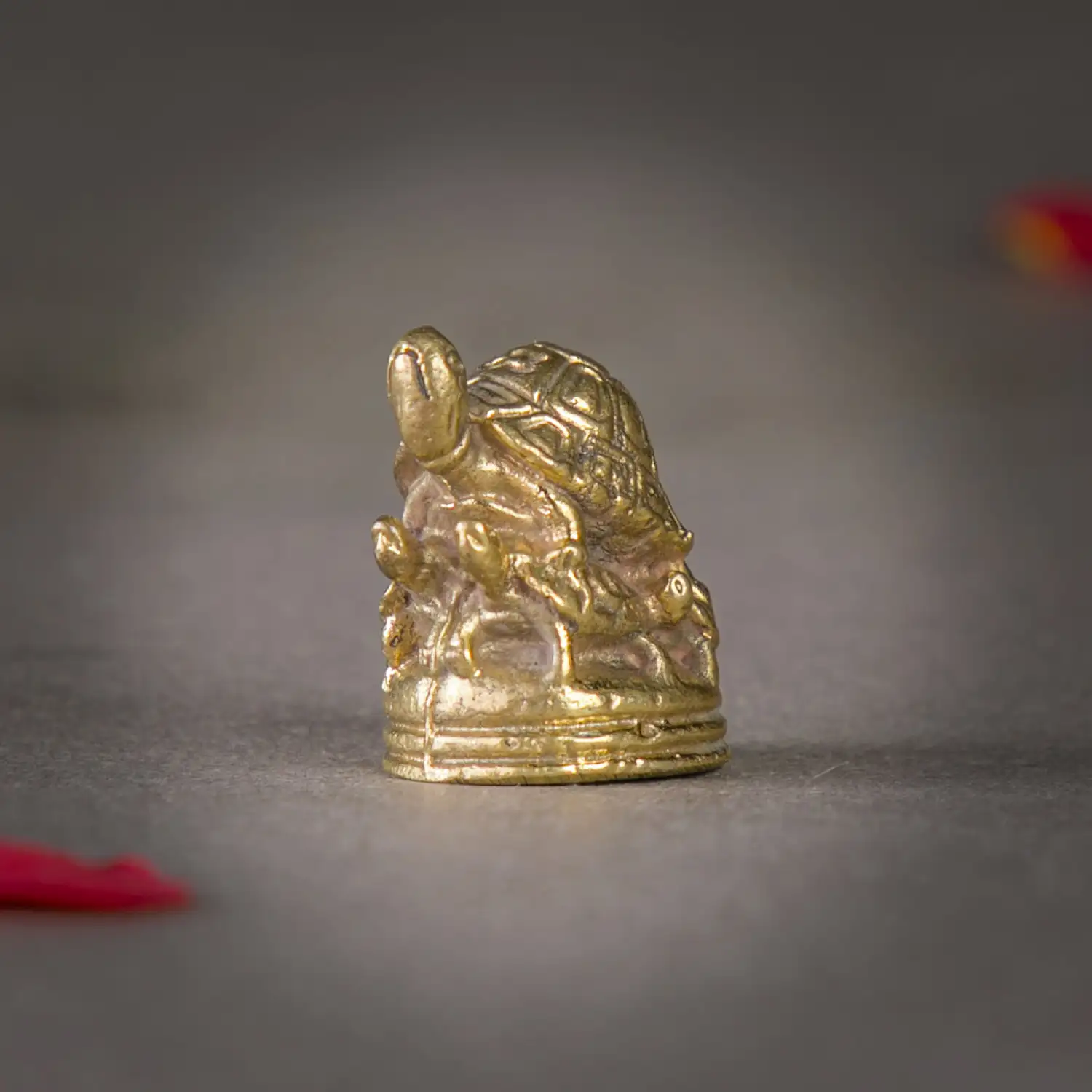 1-Inch Pure Brass Tortoise family idol - image 1