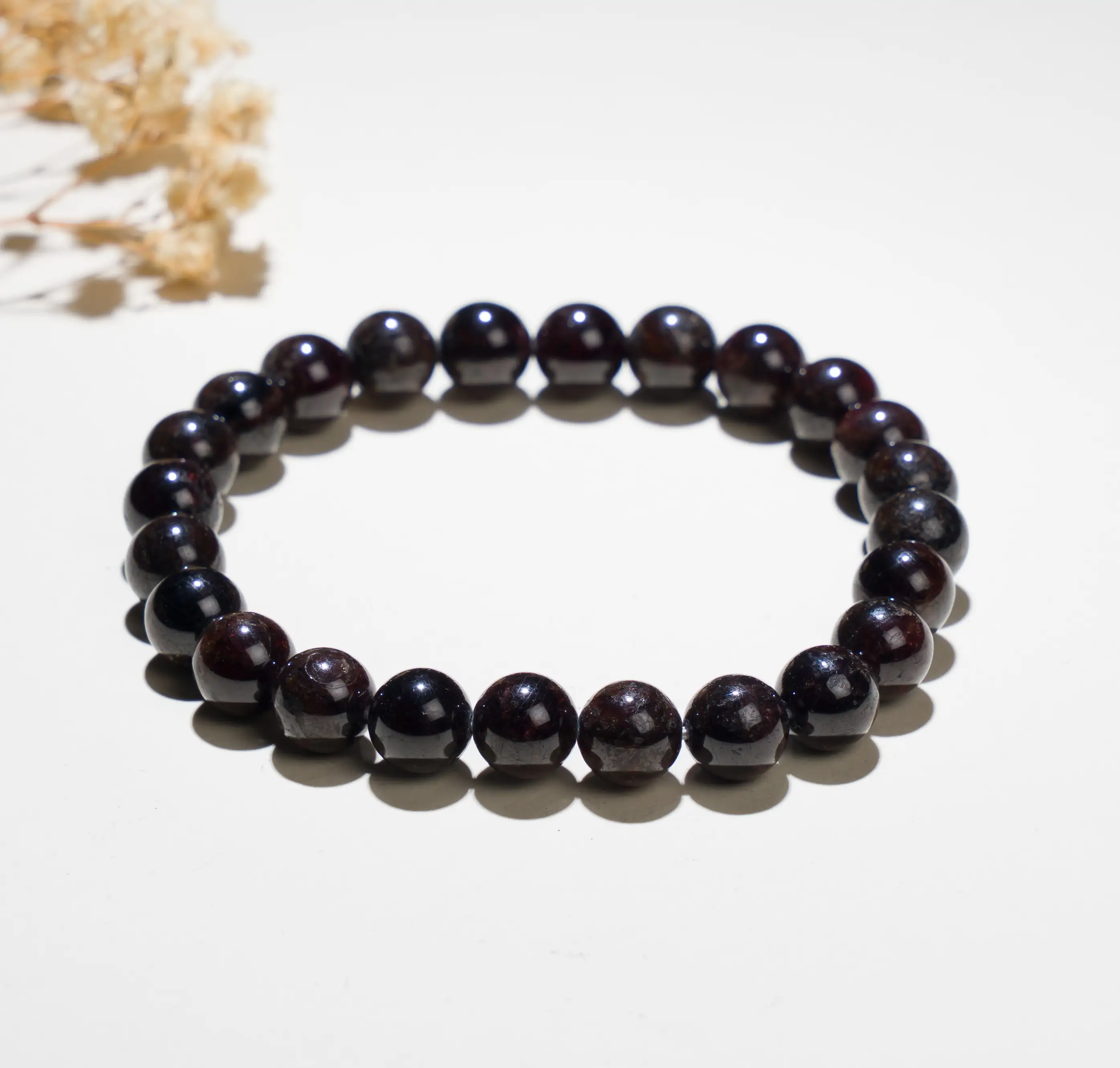 Garnet Crystal stone Bracelet (8mm) - image 1