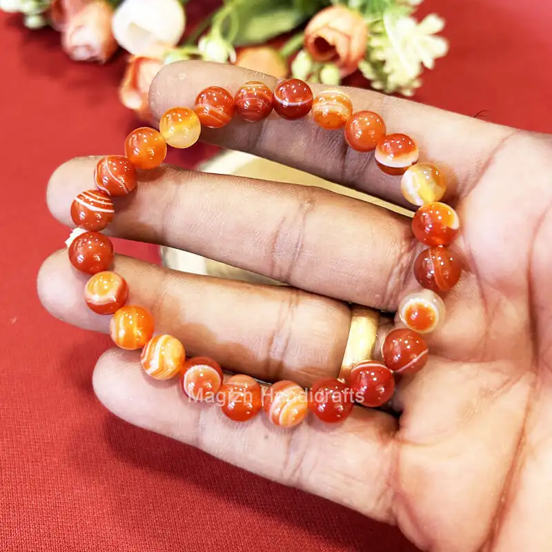 Carnelian Crystal Bracelet (8mm) - image 2