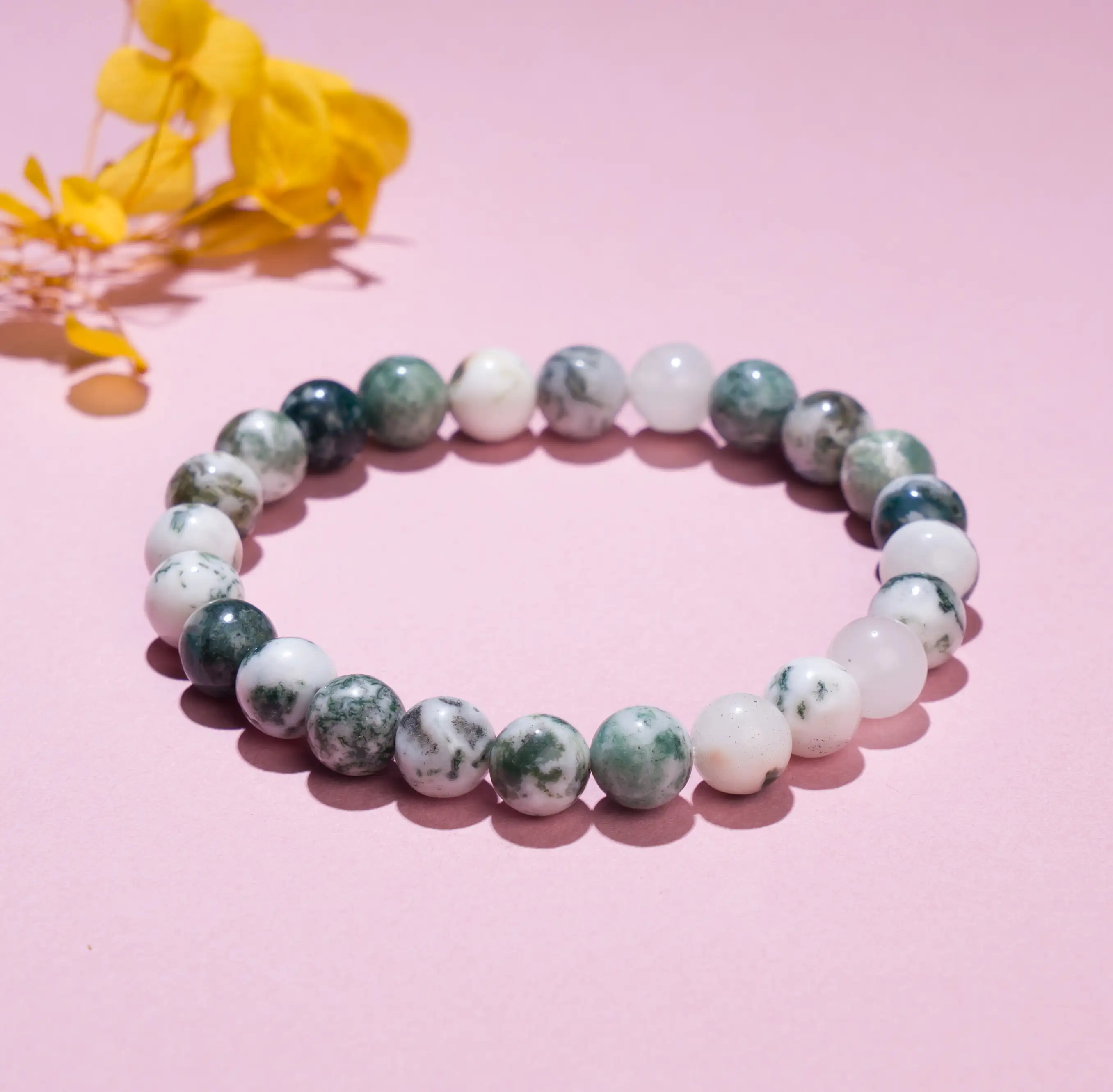8mm Tree agate crystal bracelet - image 1