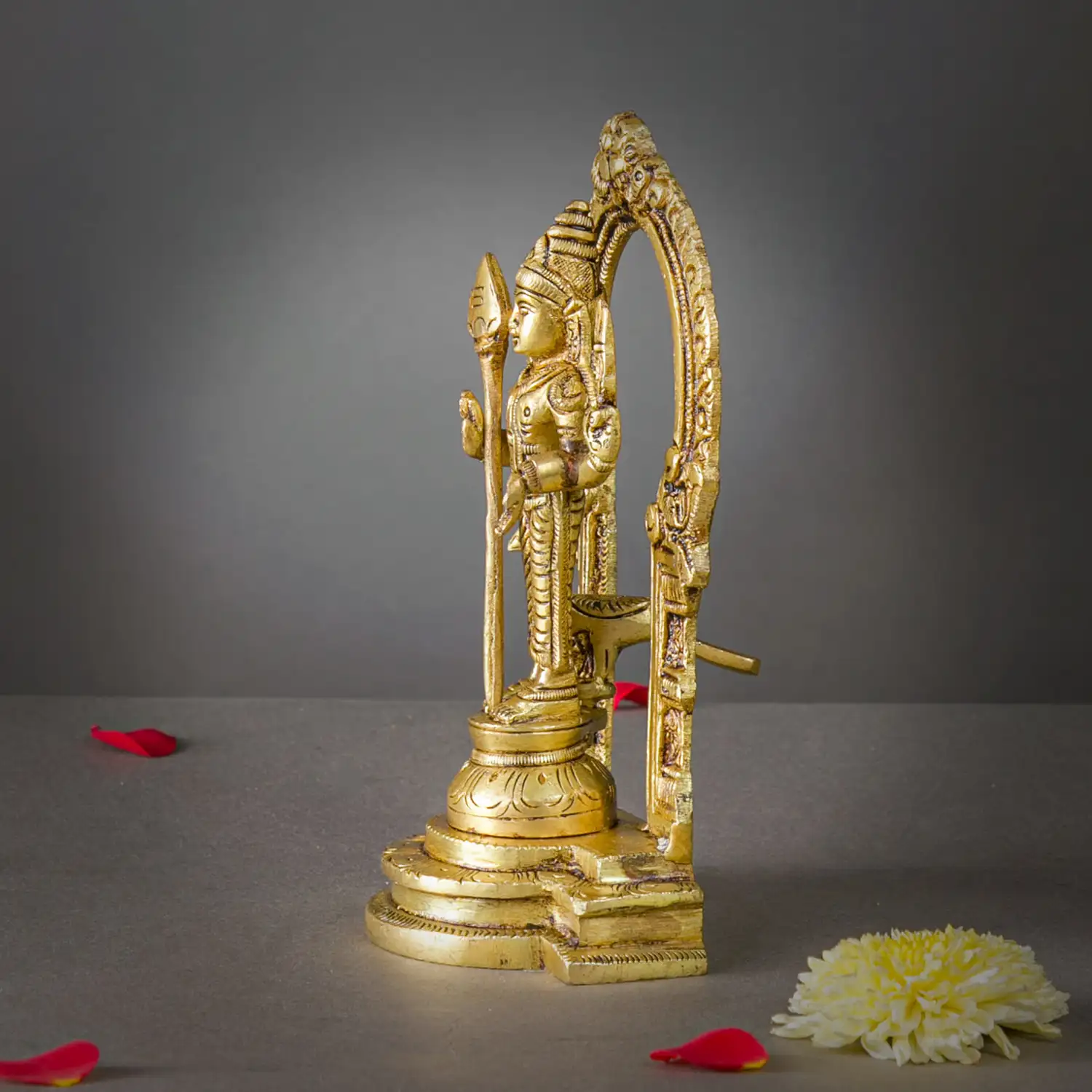 Brass Thiruvachi Murugan idol - image 2