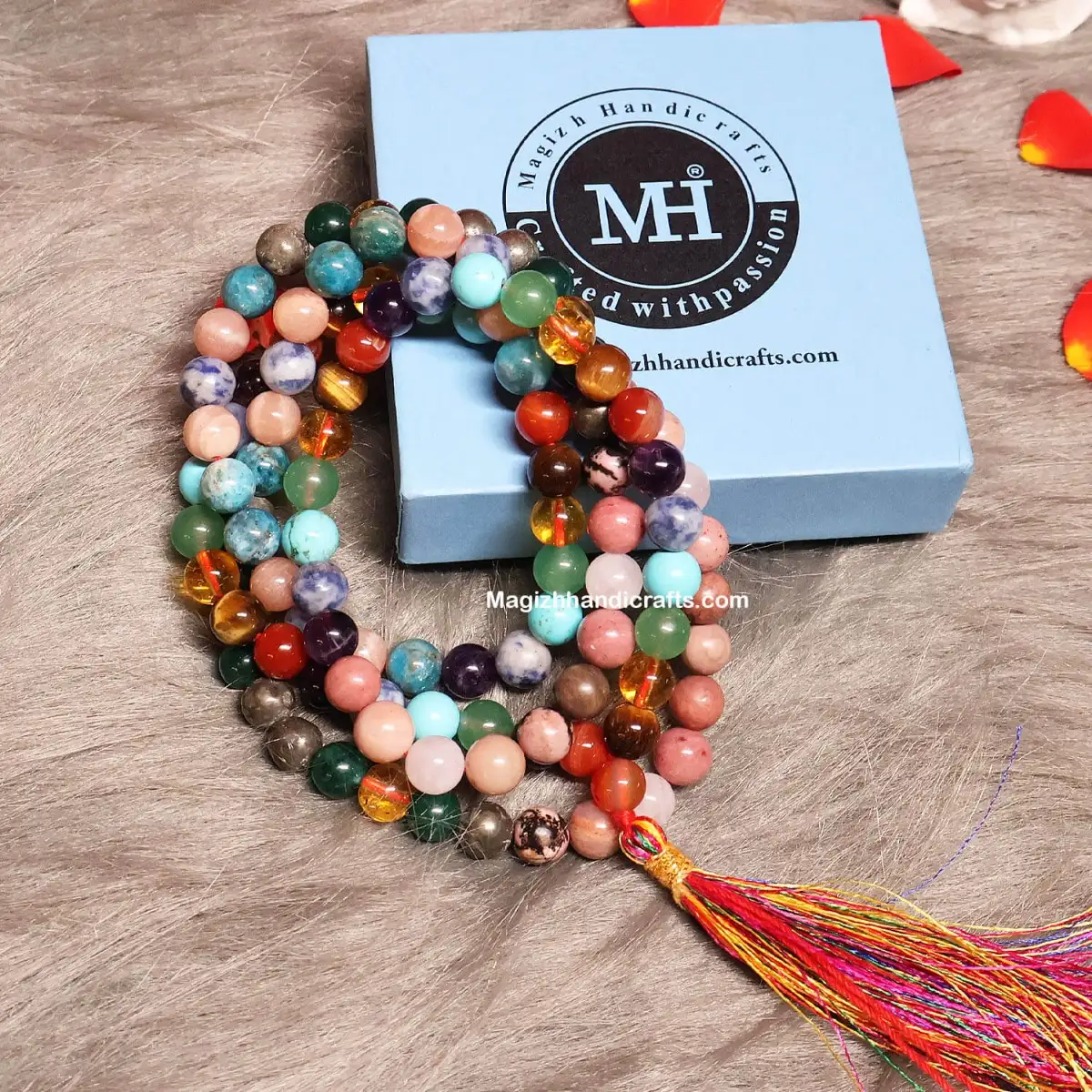 All in one crystal Stone mala - 8 mm - image 2