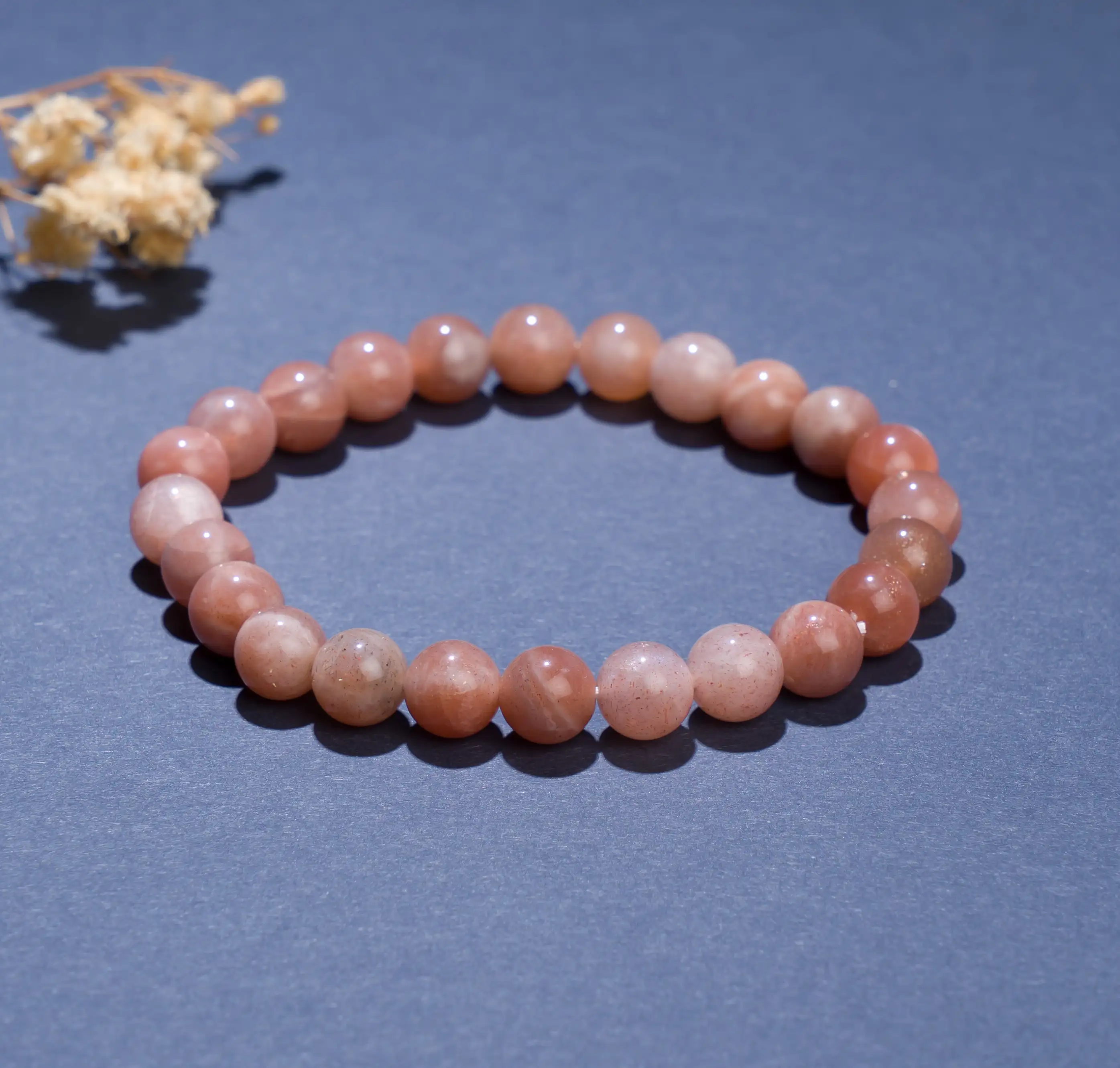 8mm Sunstone Crystal Bracelet - image 1