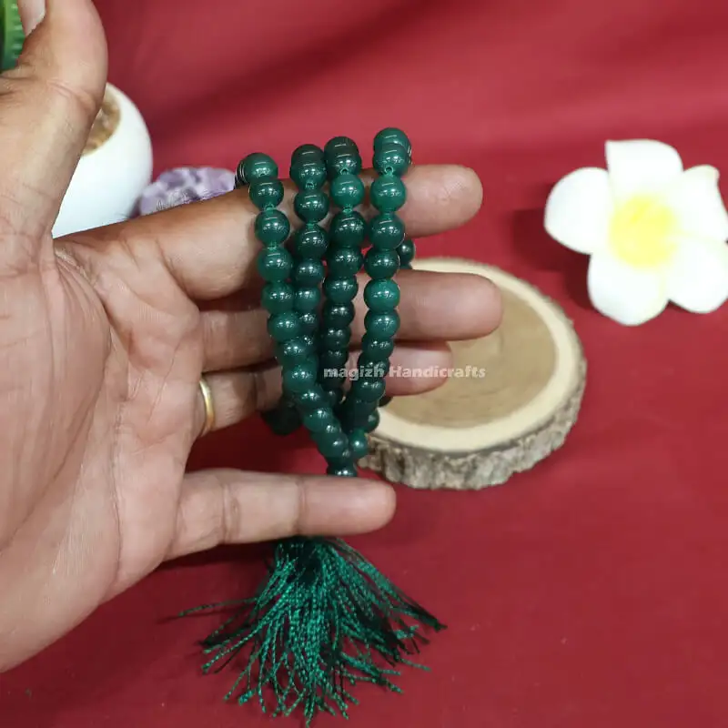 8mm Green Jade crystal Mala 108 beads - image 2