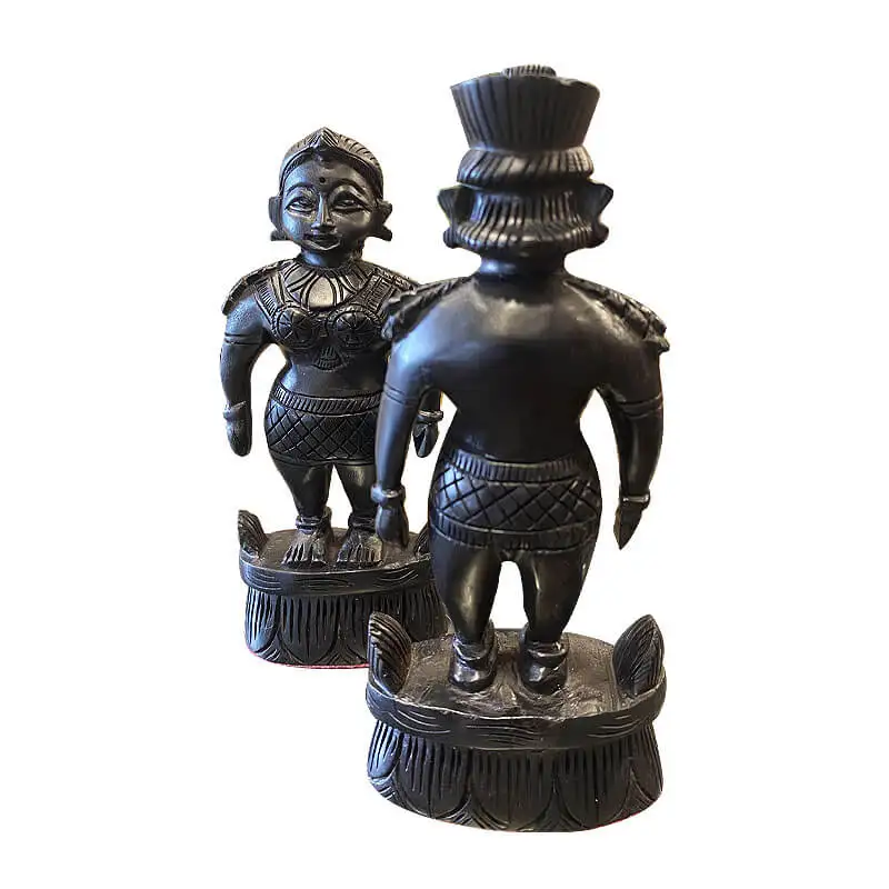 Original Karungali Ebony wood marapachi bommai 6 inches - image 2