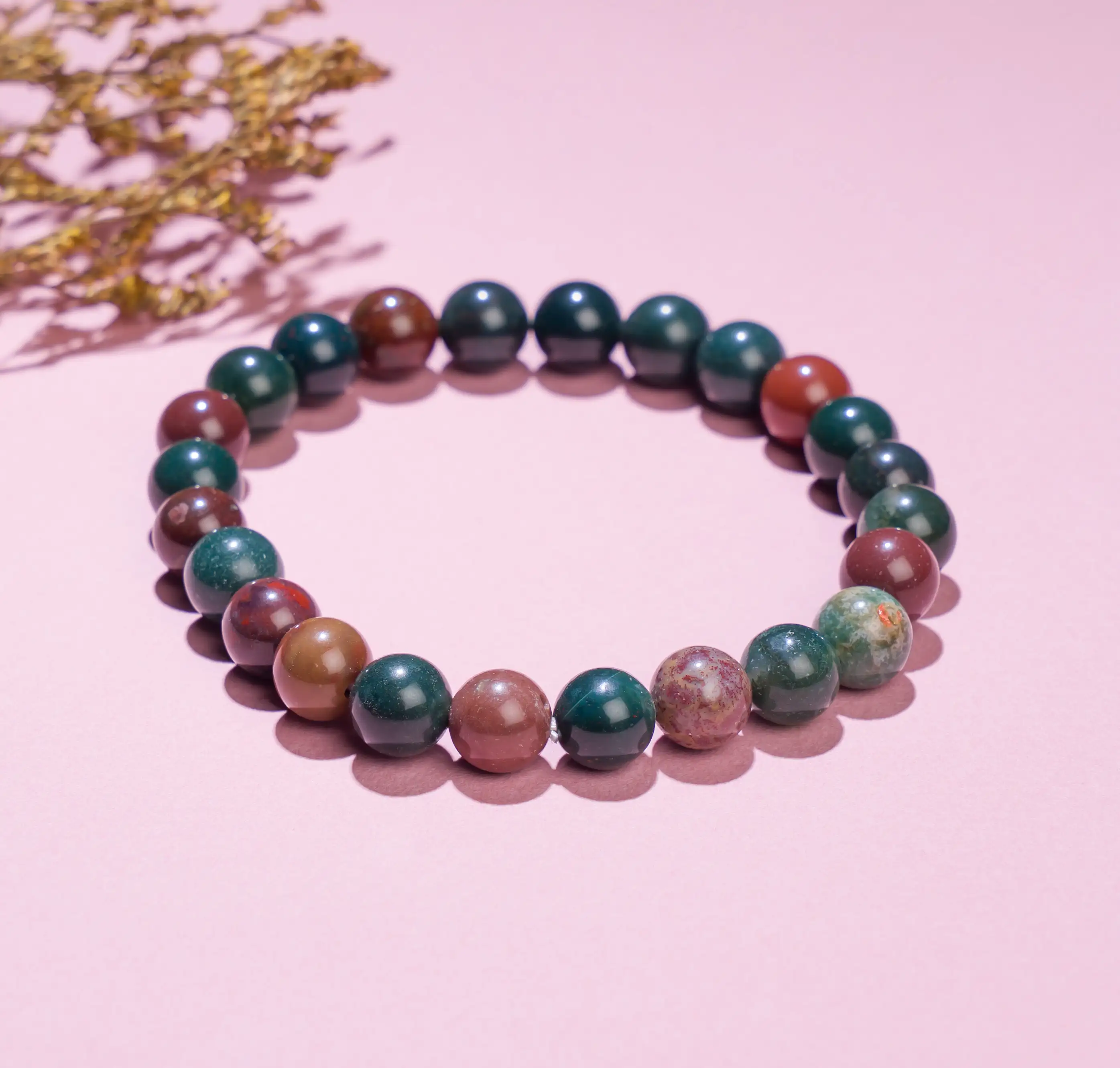 8mm Bloodstone crystal Stone bracelet - image 1