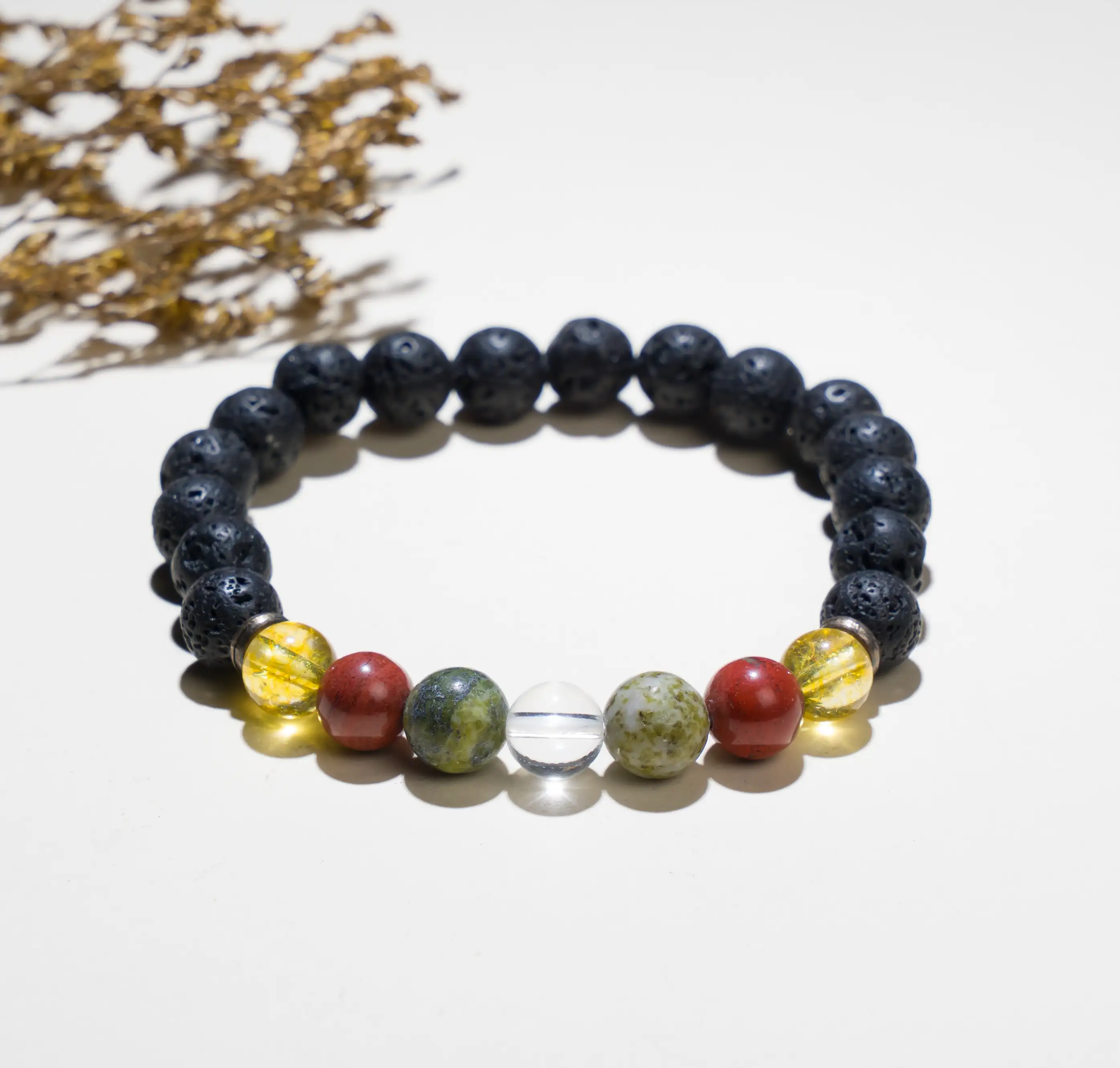 8mm Diabetes Remedy Lava Crystal Bracelet - image 1