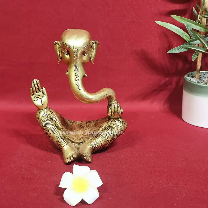 7 Inches Brass Modern Ganesha idol - image 1