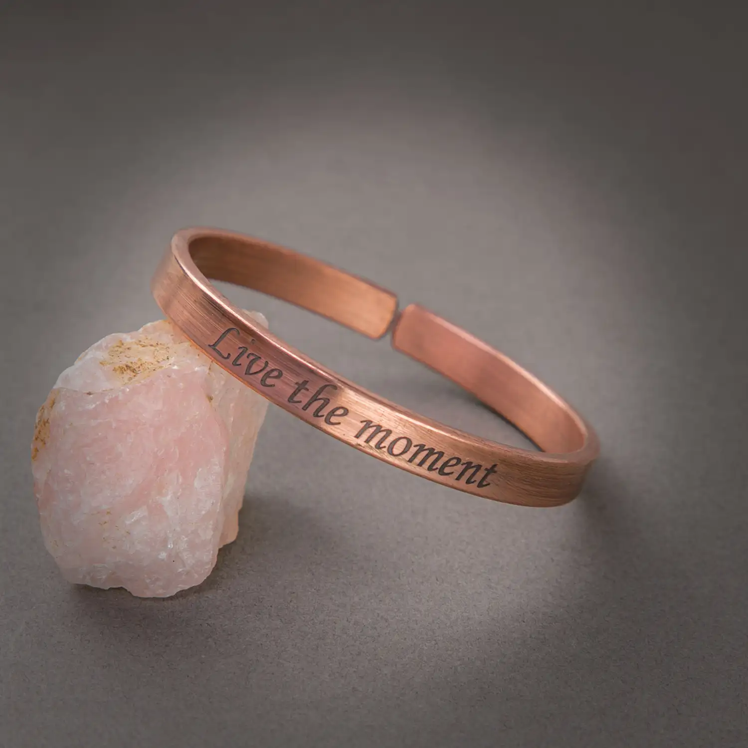 Live the moment Pure Copper bracelet for men - 8 mm - image 1