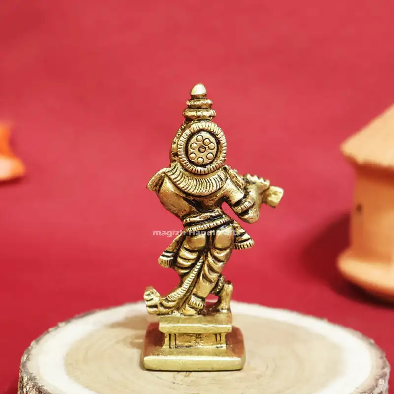 2 inch Flute Krishna Idol - image 2