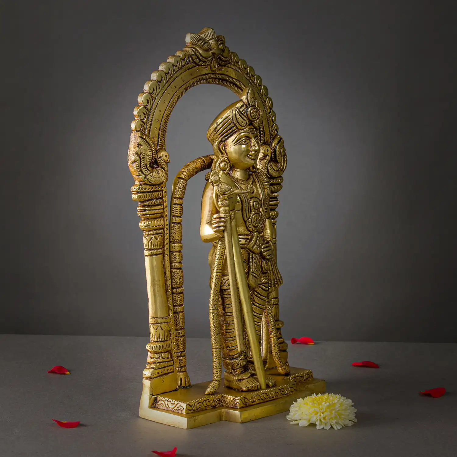 12 inches brass god Rajaalangaram Palani Murugan idol - image 2