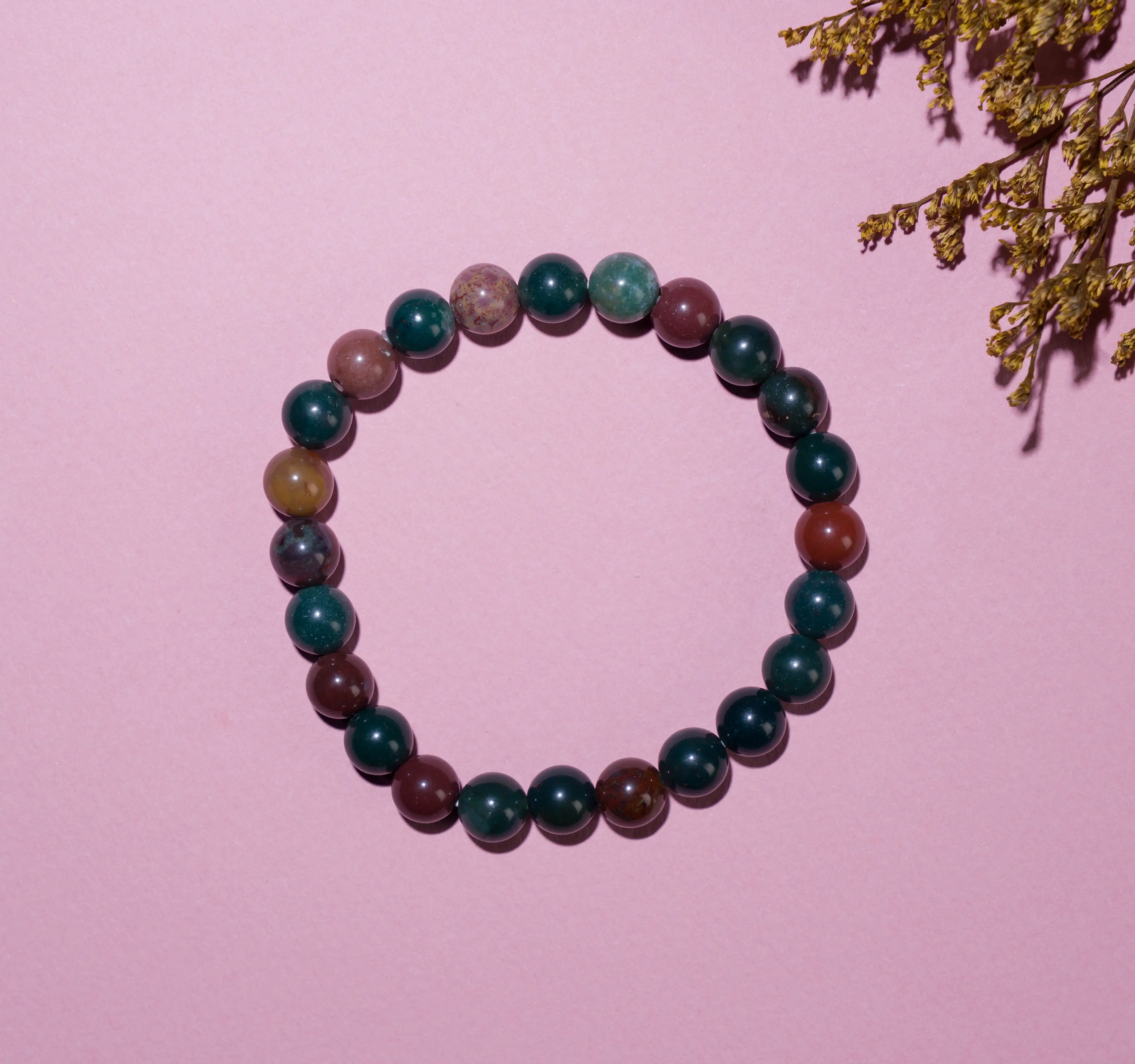 8mm Bloodstone crystal Stone bracelet - image 2