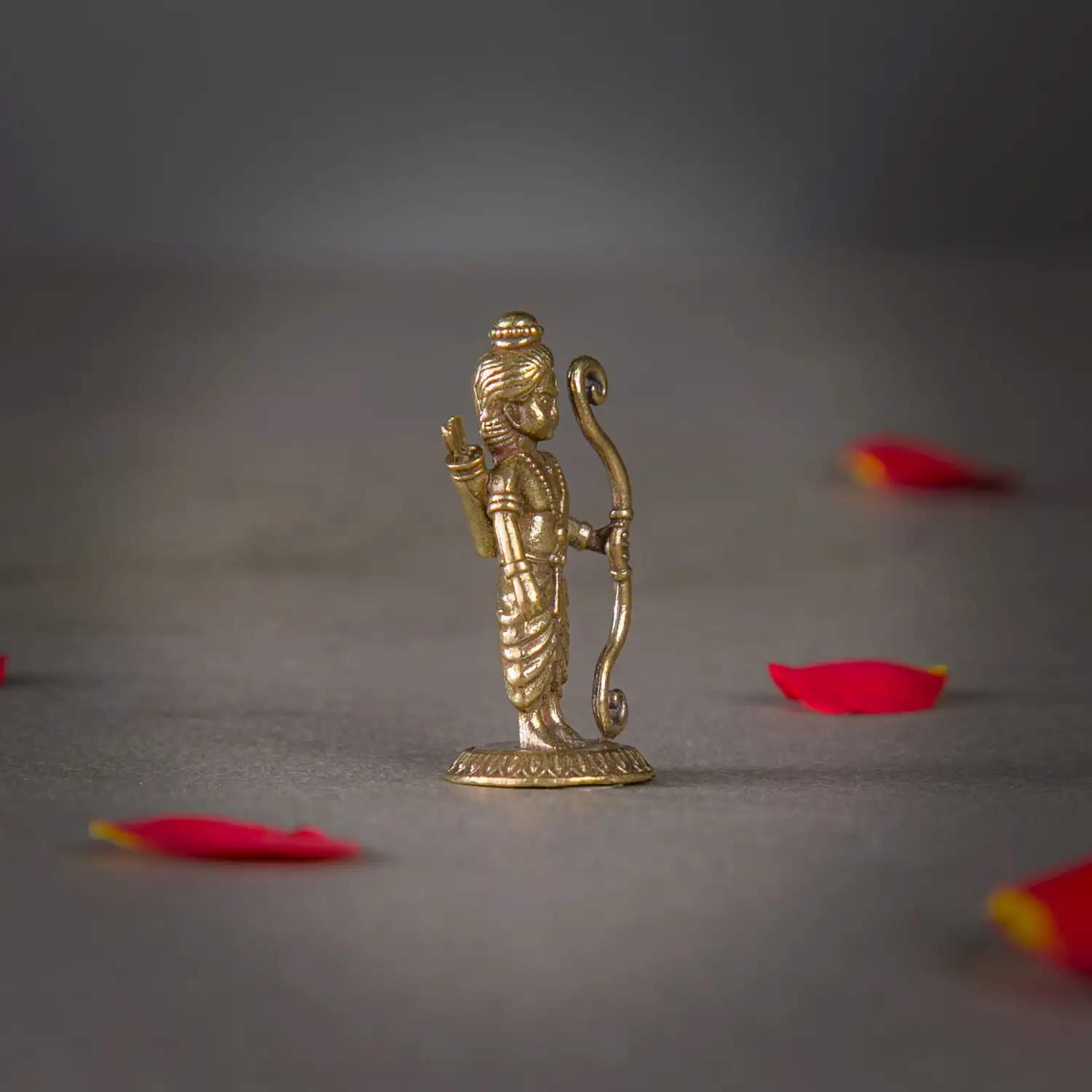 1 inch Brass Mini Standing baby god Ram idol - image 2