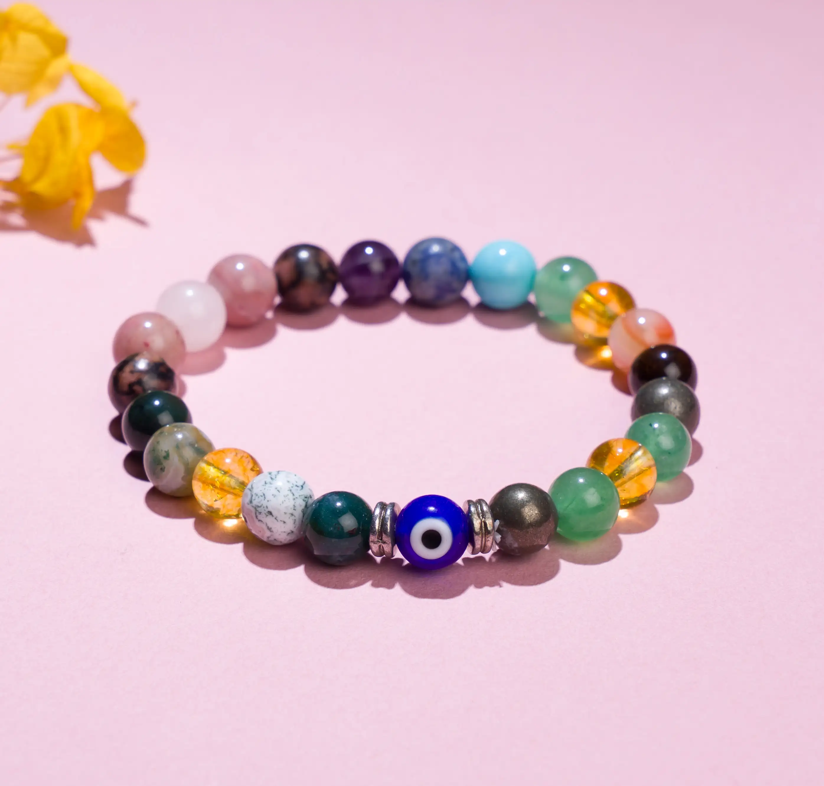 8mm 5 in 1 Combination Natural Crystal Bracelet - image 1