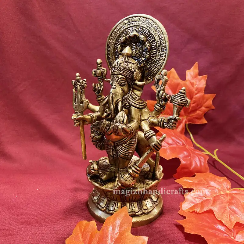 8 inches Kan Drishti Ganesha idol - image 2