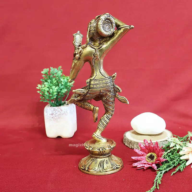 9 inches Brass Mirror lady SC - image 1